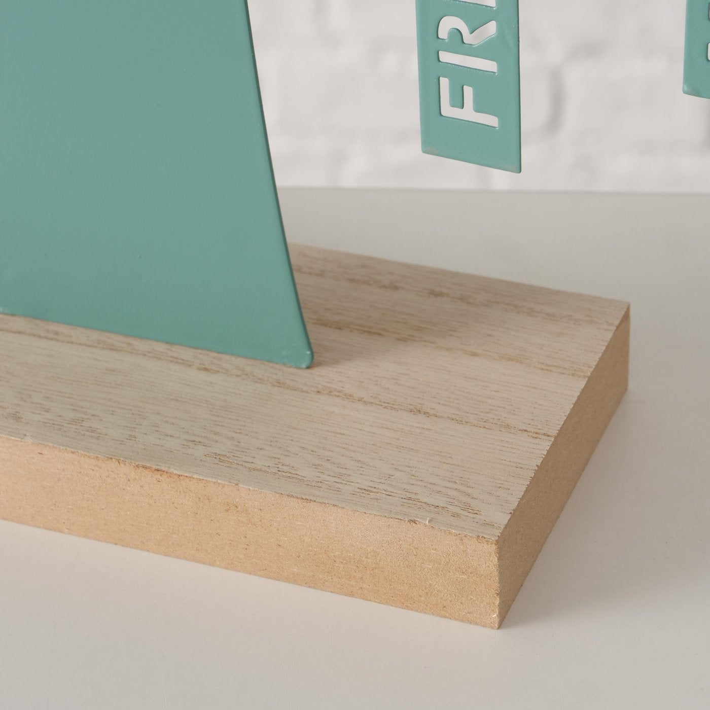 Wunschbaum Dekoaufsteller Gruen Holz Metall