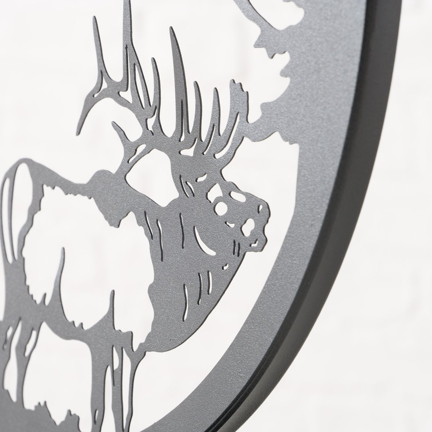 Dekoaufsteller Terrano Hirsch und Berglandschaft aus Metall