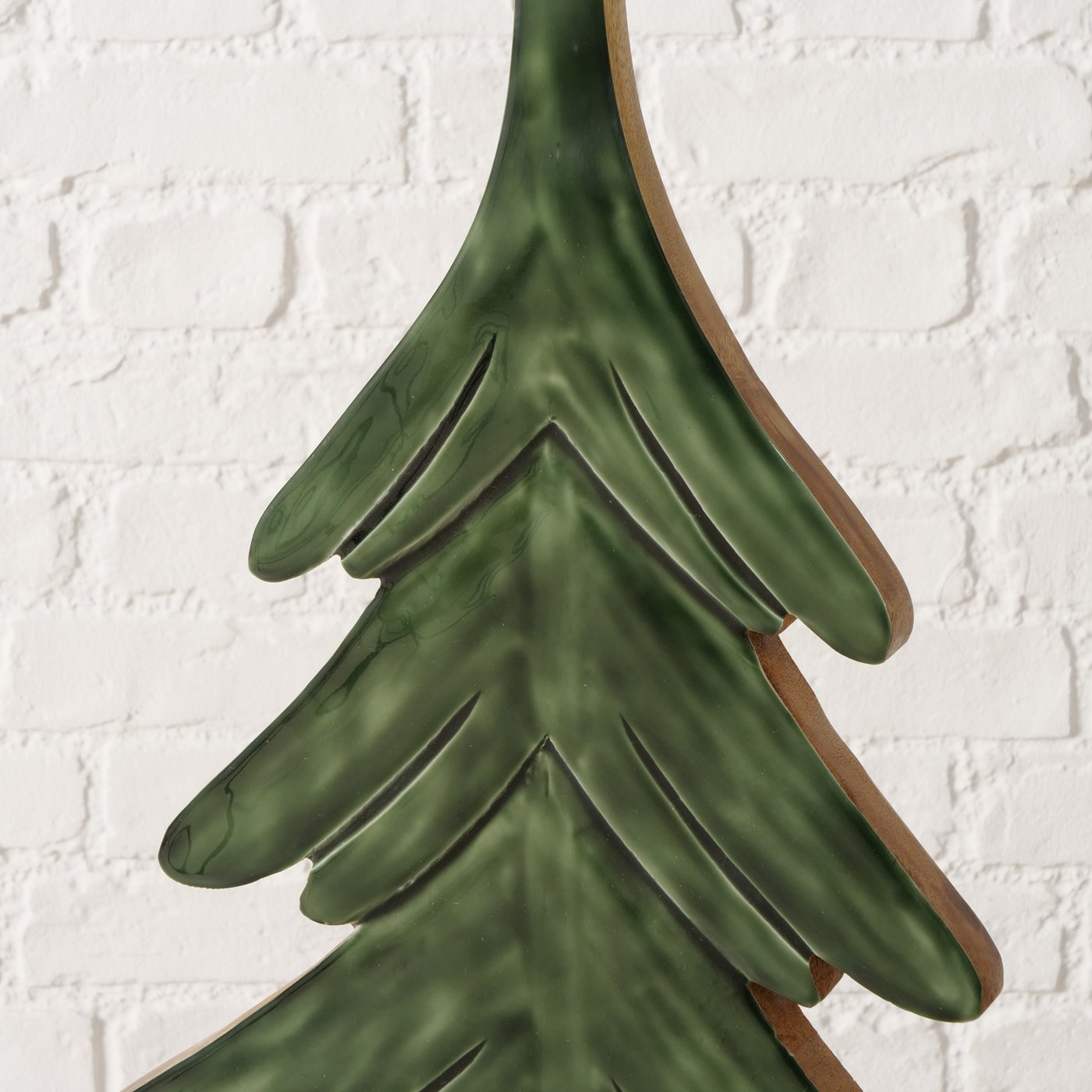 Dekoaufsteller Cemara 2er Set Bäume Dunkelgrün 100cm und 80cm Handgefertigt