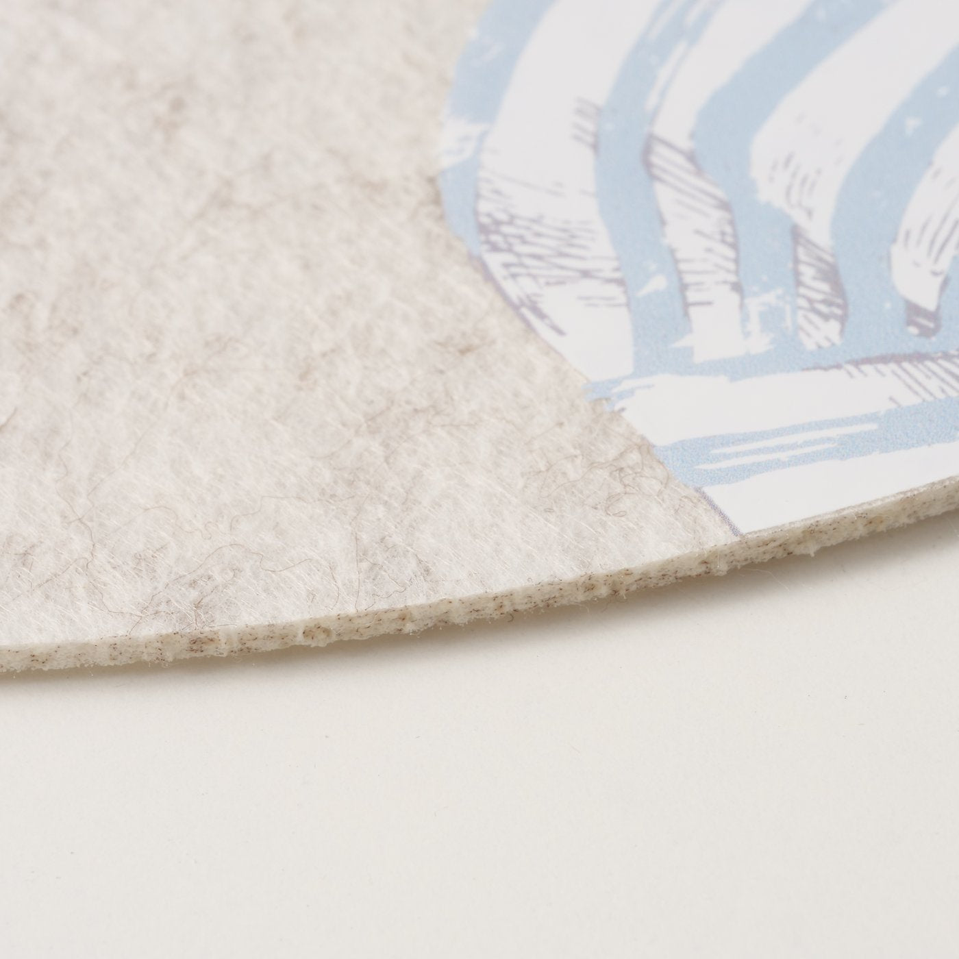 Tischset Hase Jonas Rund Beige Hellblau 4er Set Platzset Polyester