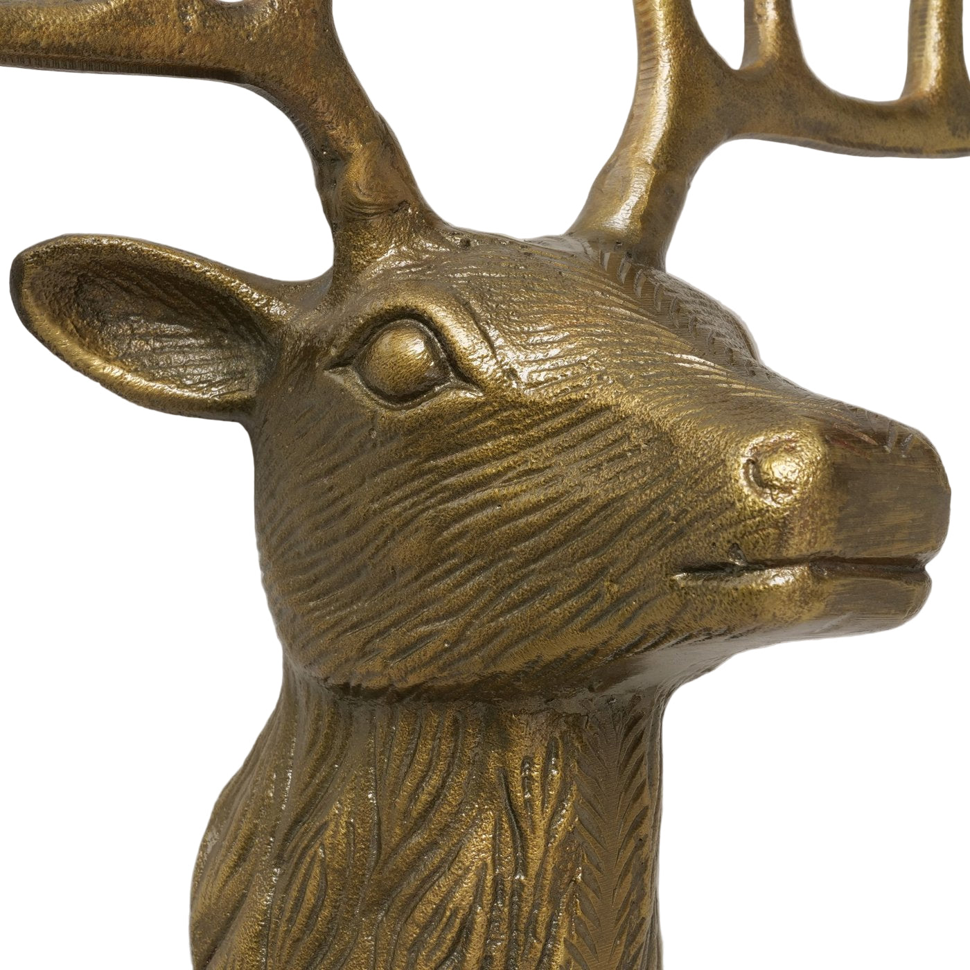 Wanddekoration Hirschkopf Arvid Antikbraun Aluminium 43cm