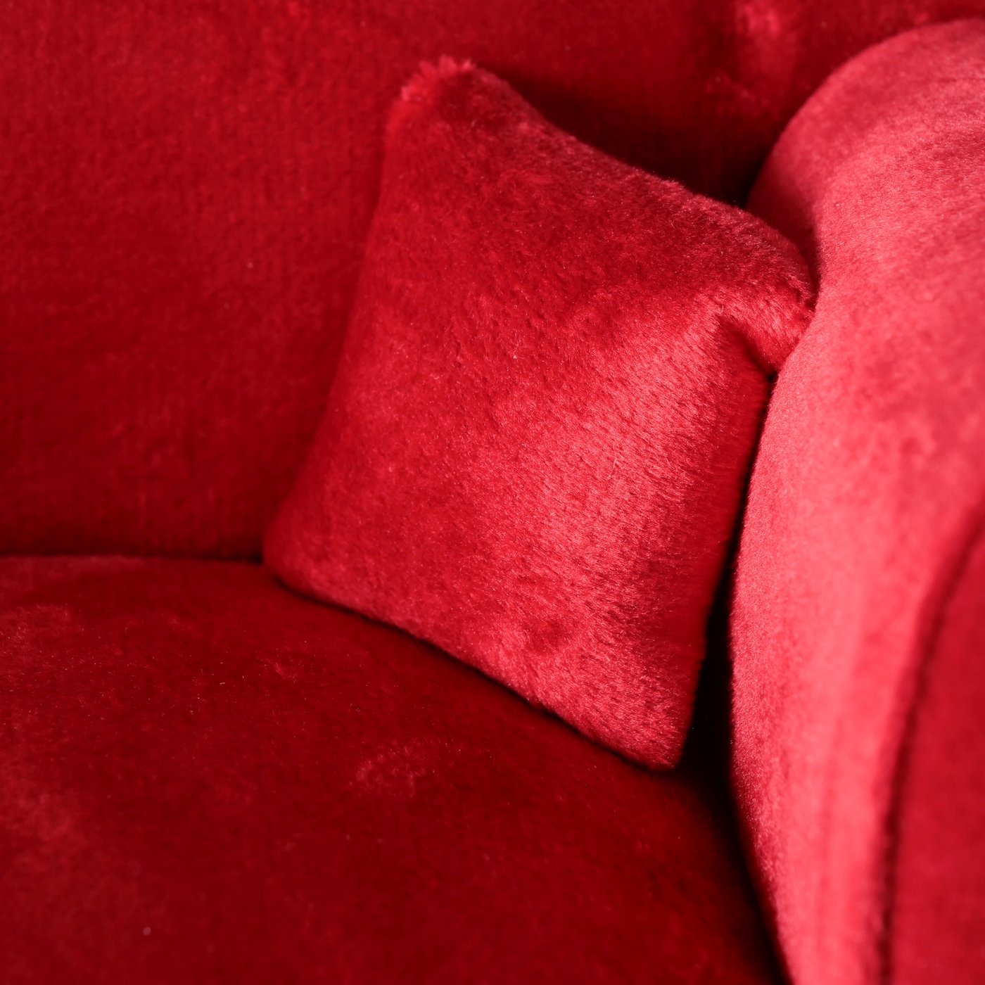 Schmuckkasten Canape Rot Samtoptik mit Spiegel Aufbewahrung