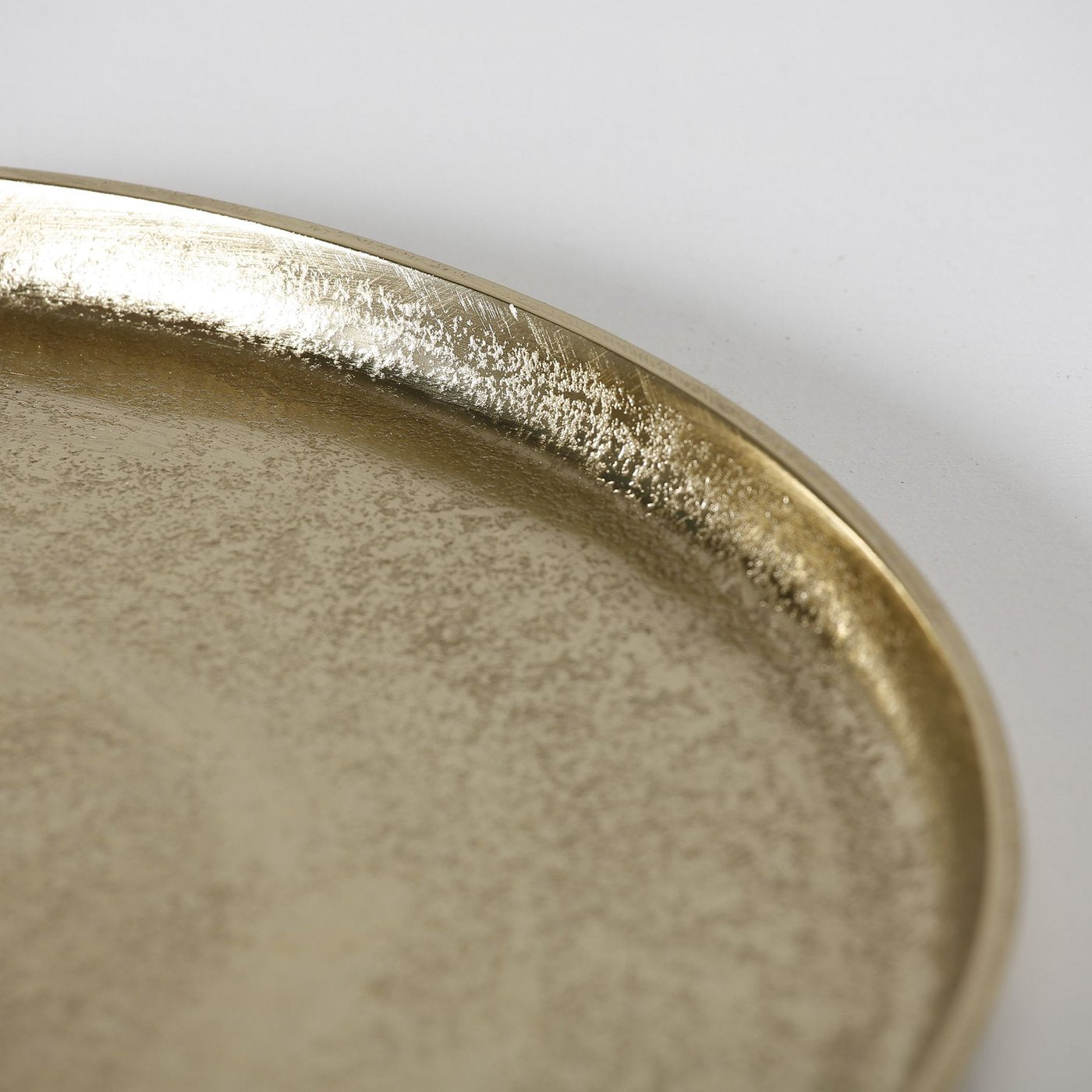 Tablett Set Neska Gold Aluminium Rund 2 teilig