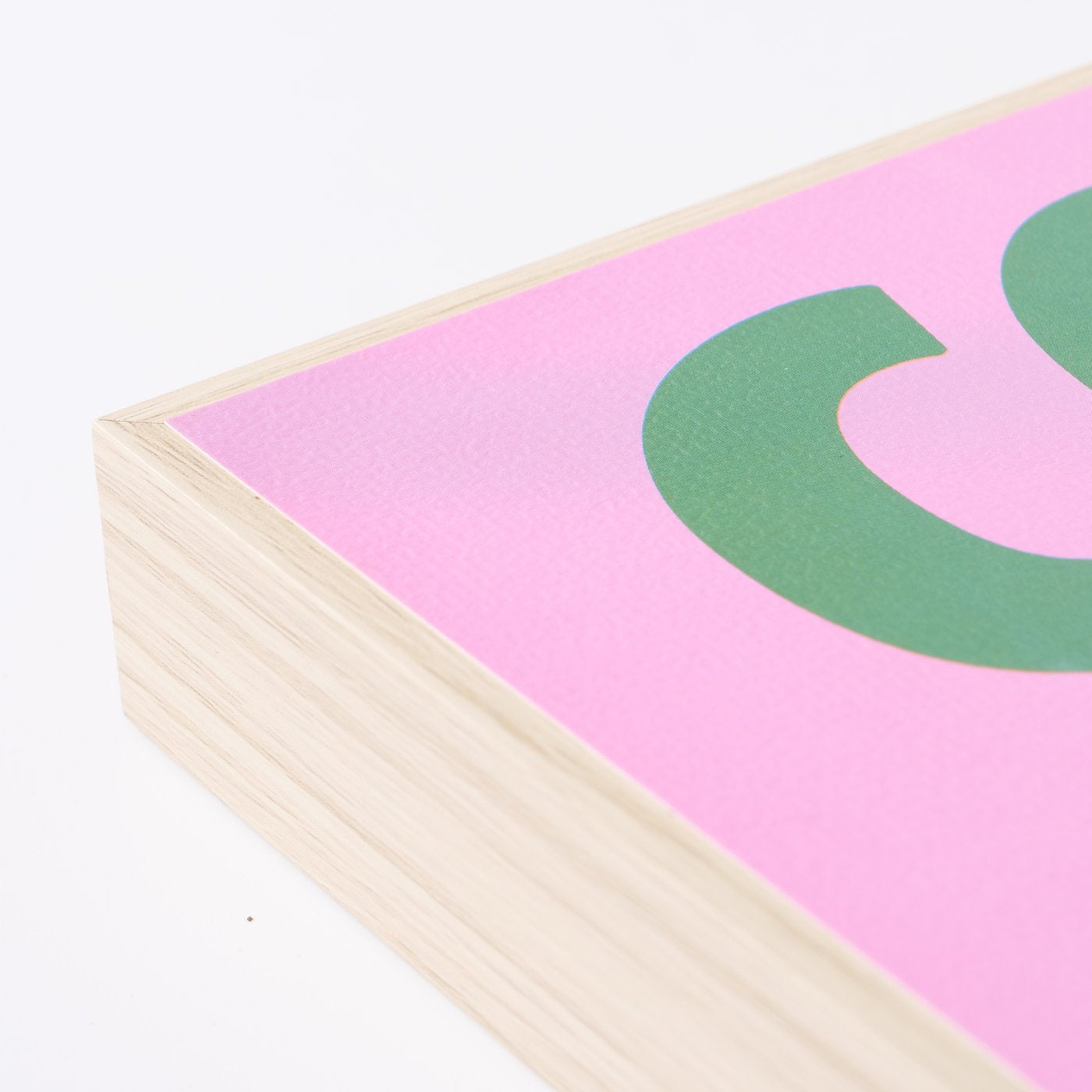 Picture "Lazy" - "COME BACK TO BED PLEASE" in dark green on pink