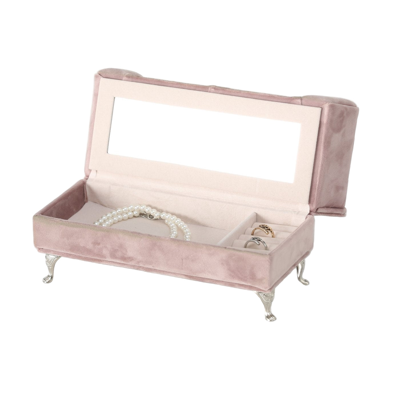 Schmucksofa Amélie Schmuckkasten Dunkelrosa Vintage Aufbewahrung