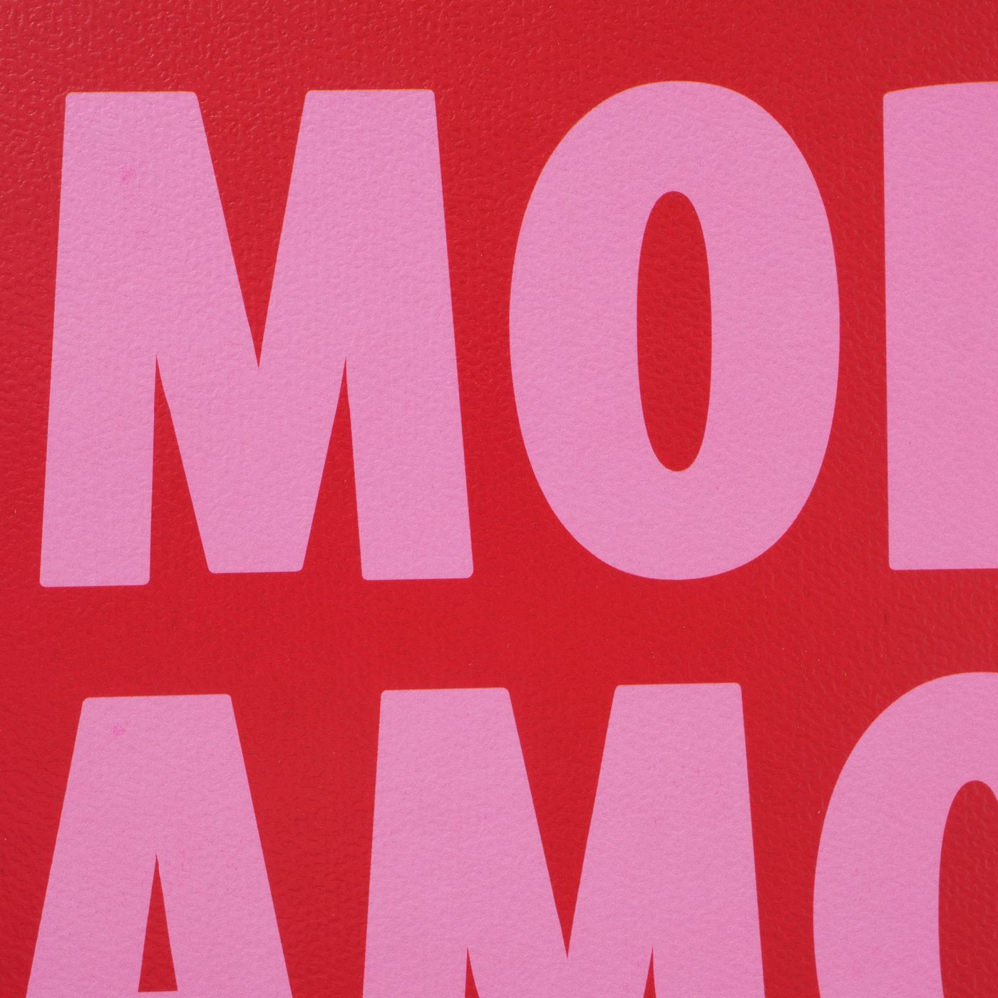 Bild "Amor" – "MORE AMOR POR FAVOR" in Rot und Pink