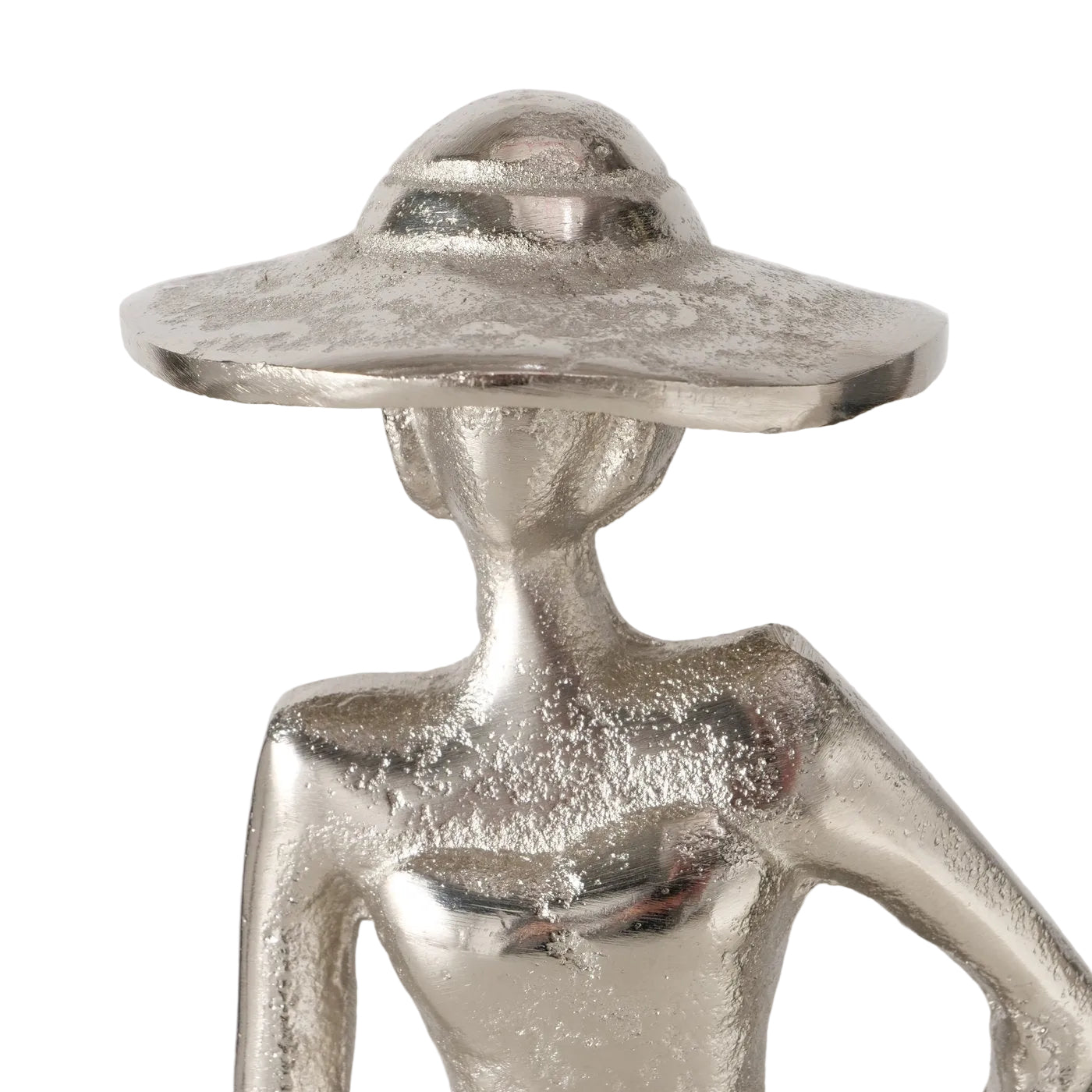 Lady Tatjana Elegante Aluminium Figur in Silber