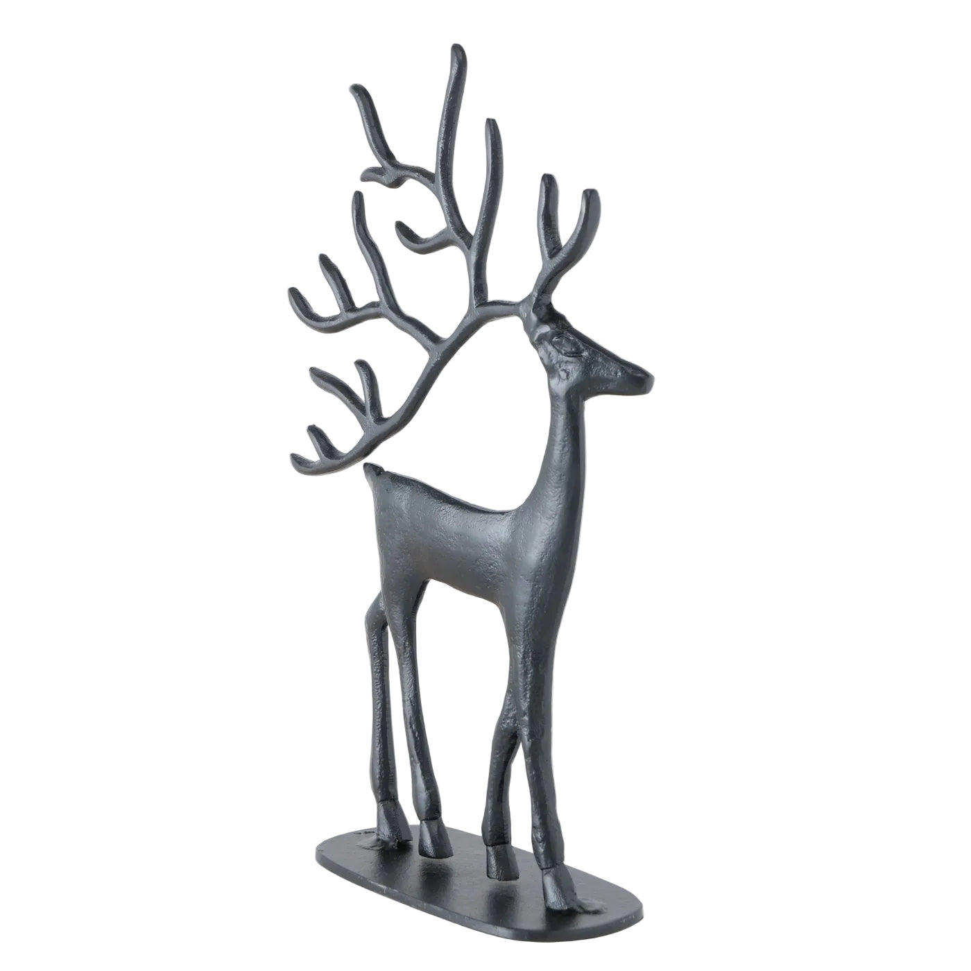 Hirschfiguren Set Nero in Mattschwarz 3-teilig Modern Weihnachtsdeko