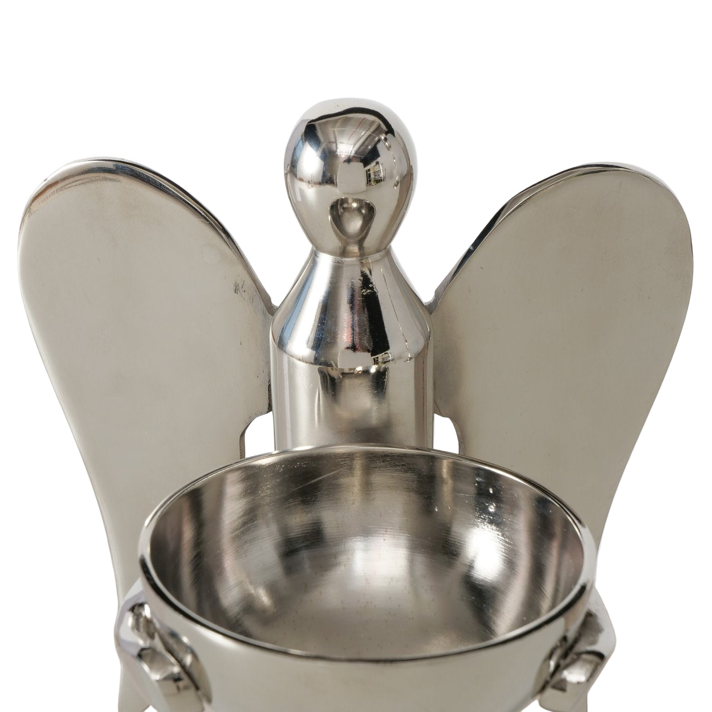 Schale Angelique Engel Deko Silber Aluminium Handarbeit