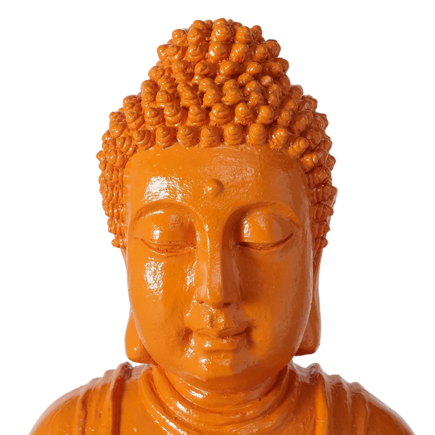 Dekofigur Buddha Shanti Orange für Garten Terrasse Wohnraum