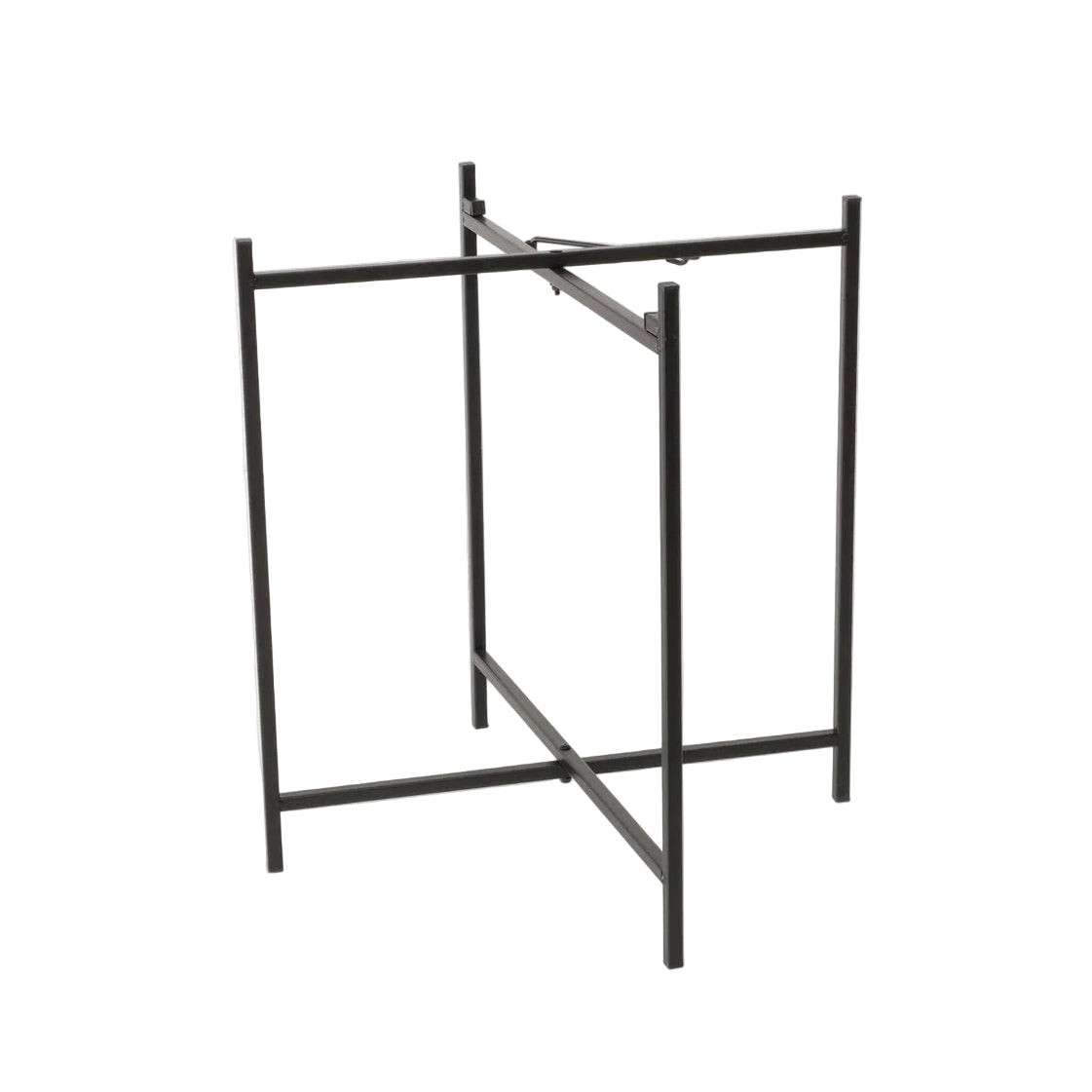 Elios Noir Tabletttisch aus Metall schwarz rund klappbar