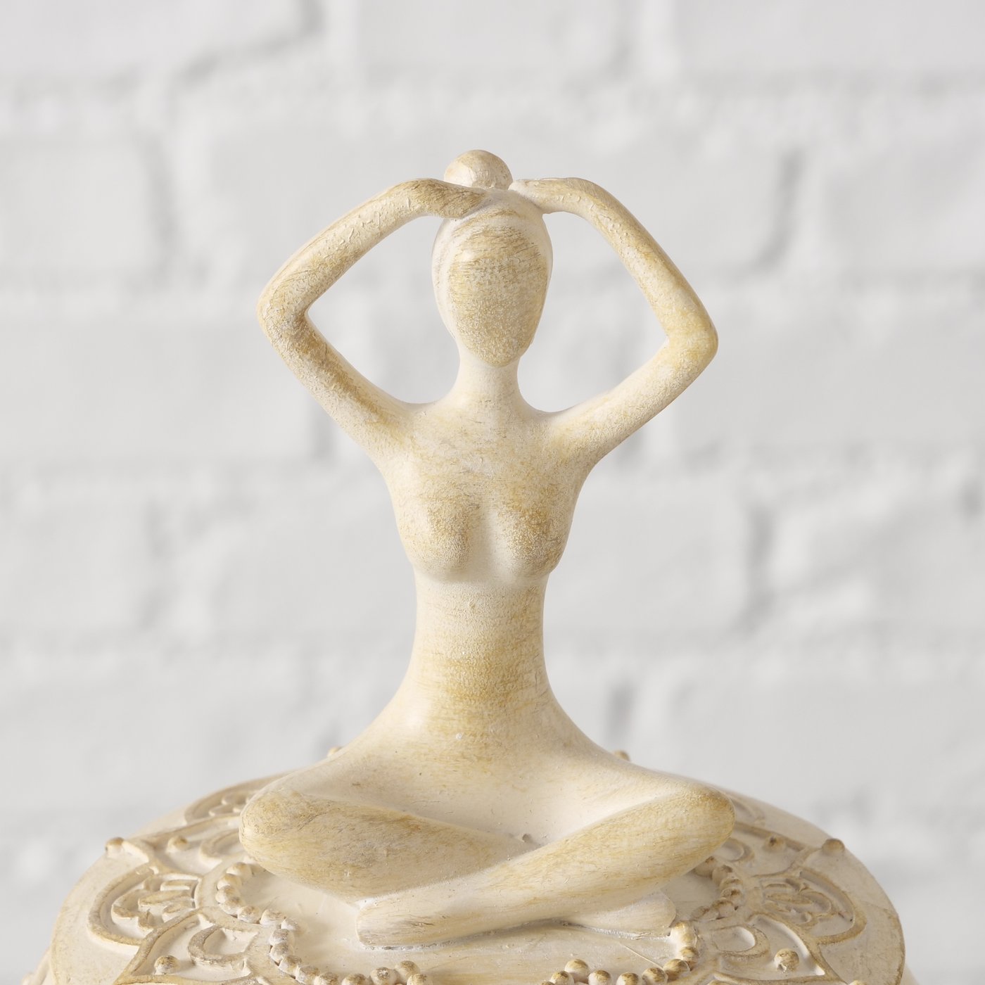 2er-Set Meditationsdosen Schmuckdose - Handgefertigte Yoga Figuren