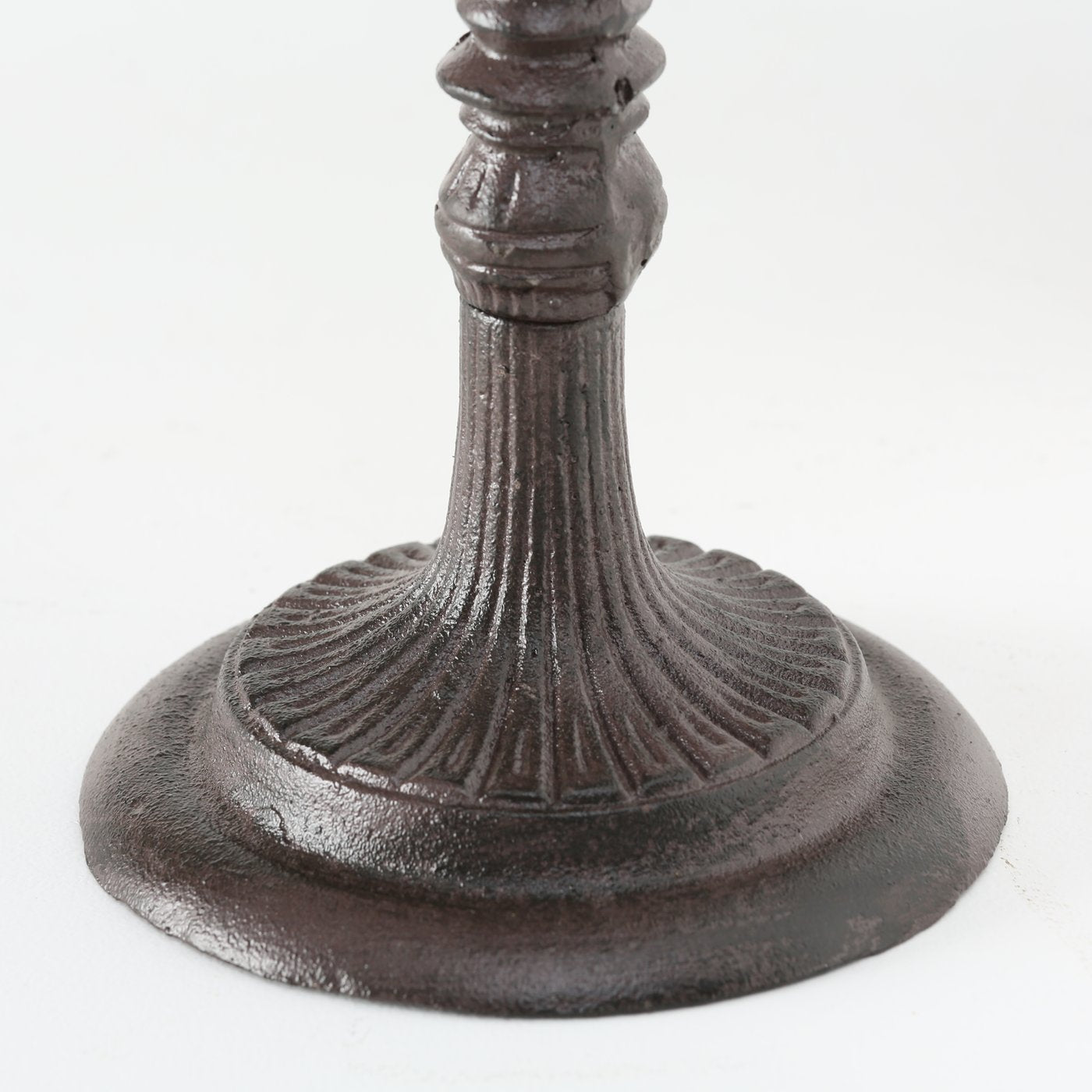 Premium Vogeltränke mit Fee aus Gusseisen in Braun matt - 64cm Höhe