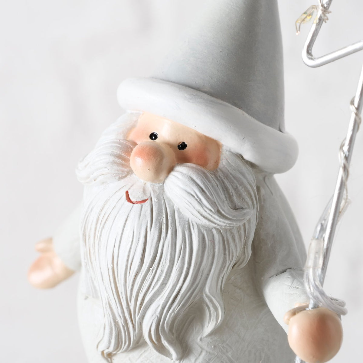 LED Weihnachtsmann Renato 2er Set weiß 17 cm