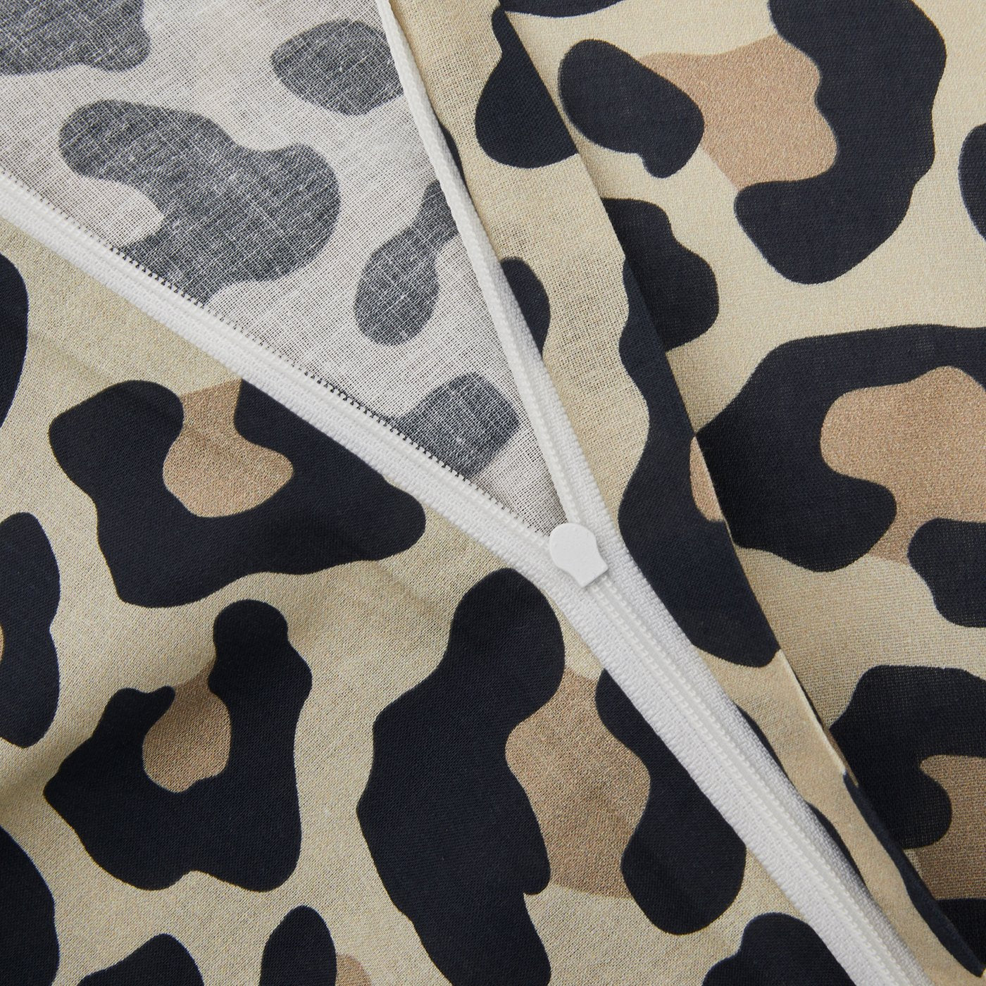 Leony Safari Dream Bettwäsche 135x200 Leopardenmuster Beige Schwarz Baumwolle