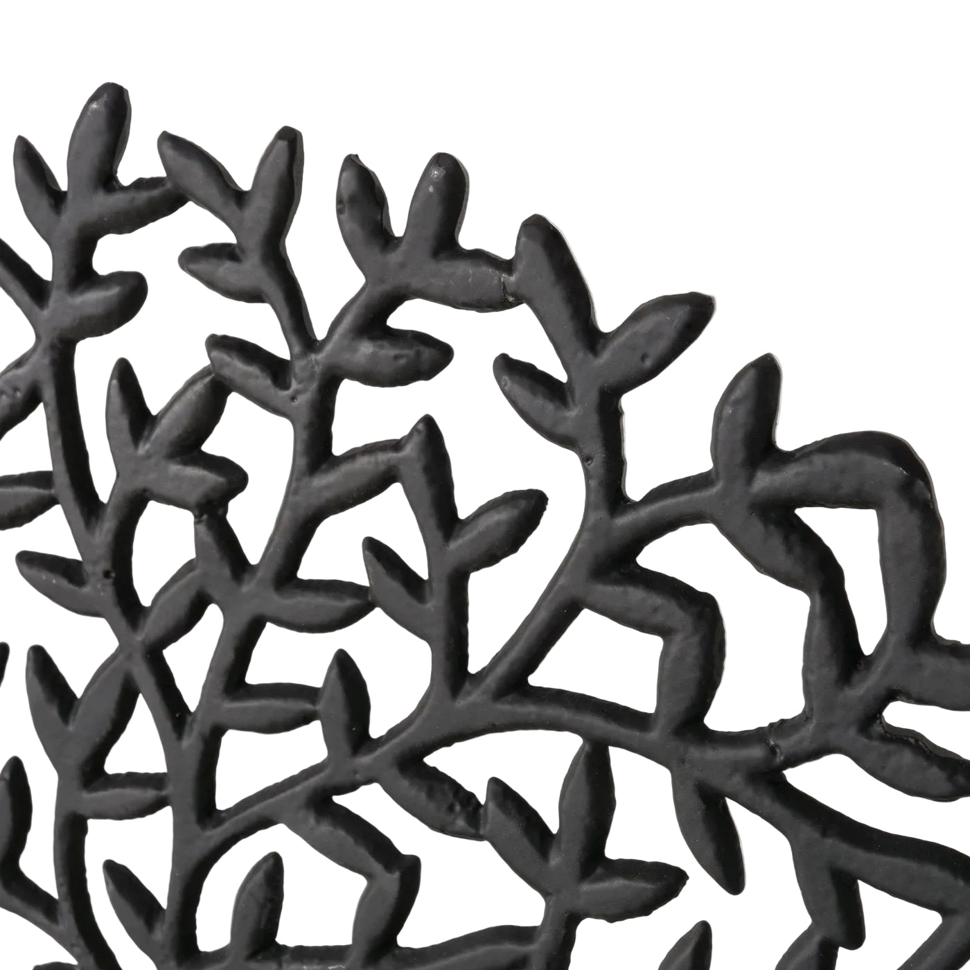 Dekoaufsteller Metall Rund 56 cm Schwarz Matt Philis