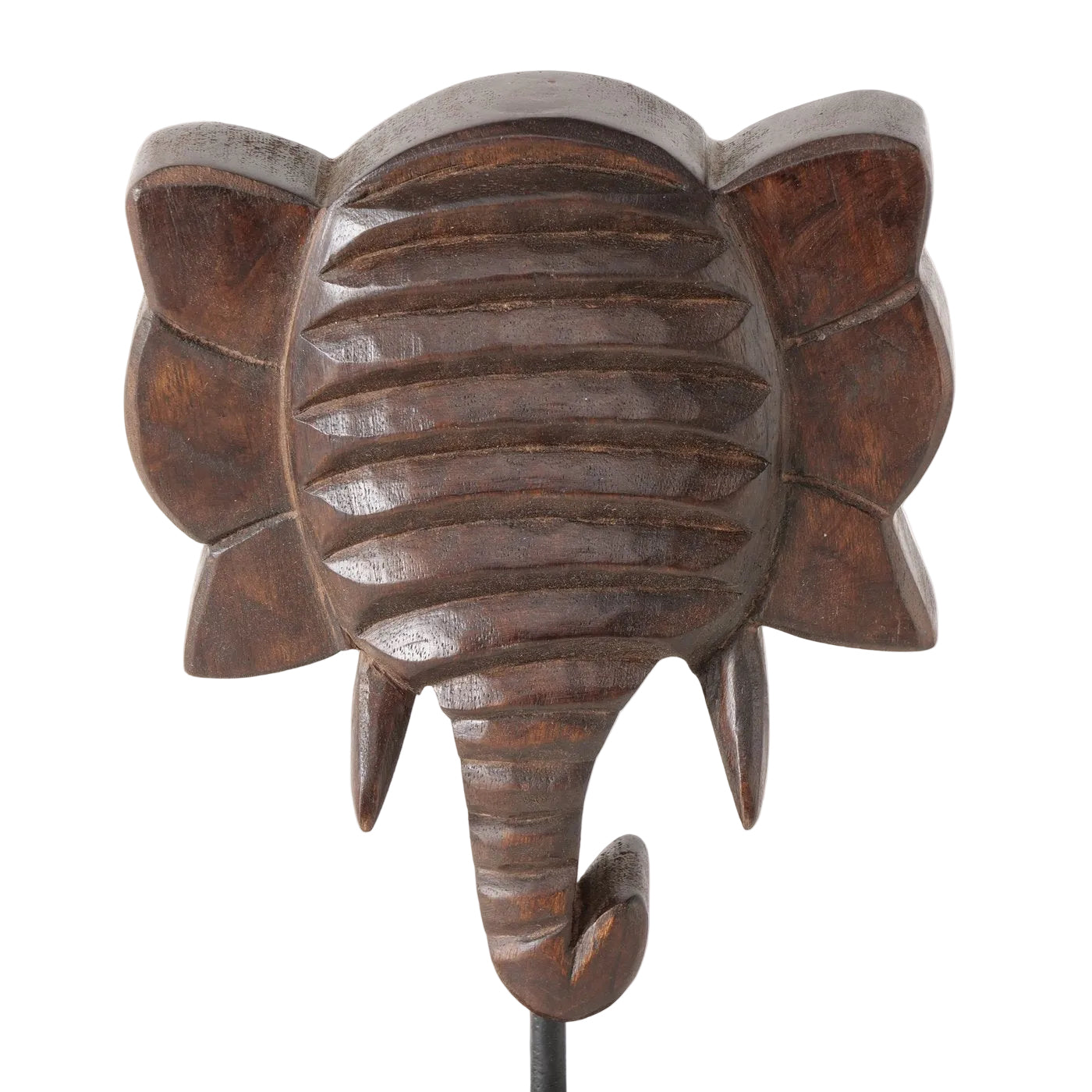 Nerava Elefantenkopf Dekofigur Mango Holz Metall Standfigur