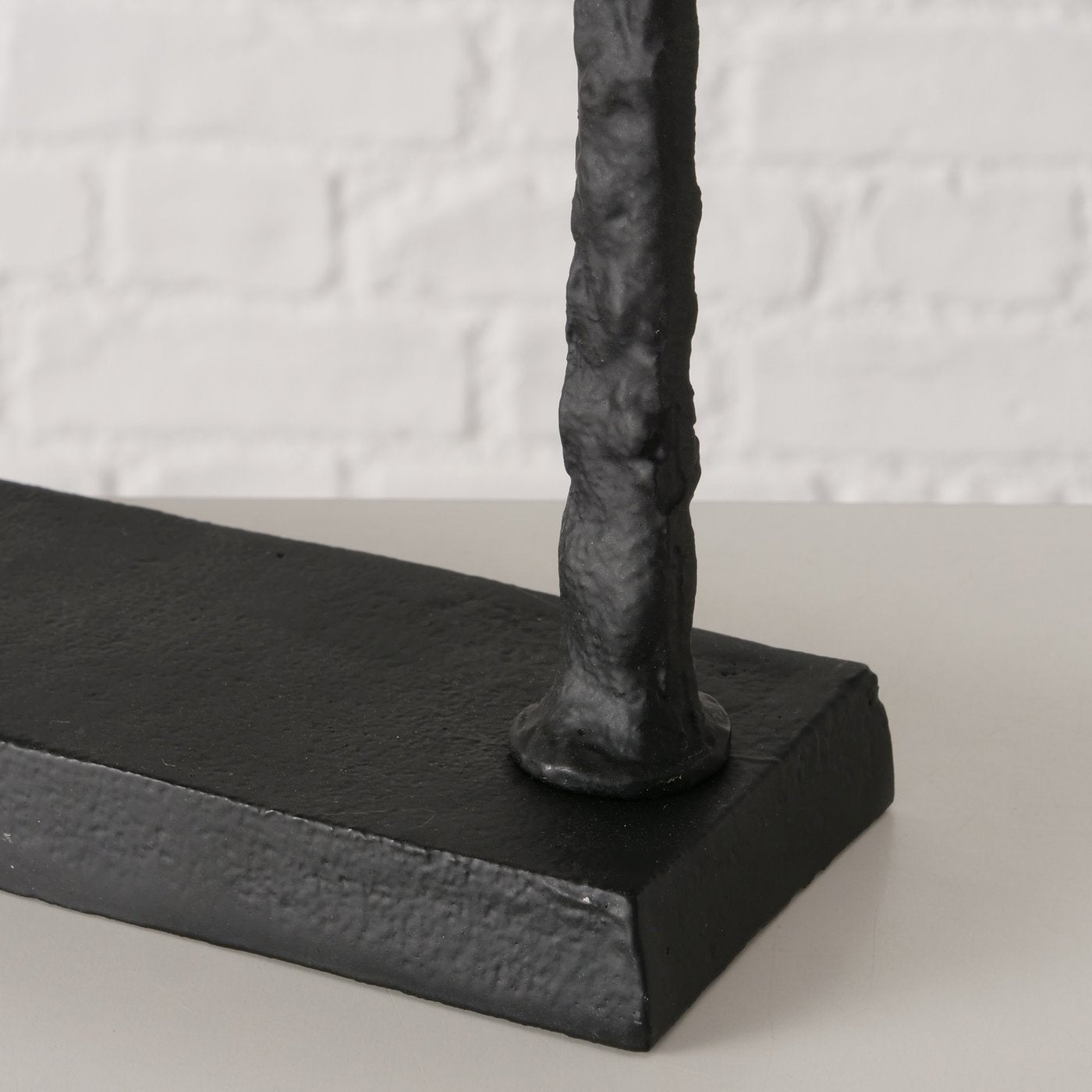 Dekoaufsteller Metall Rund 56 cm Schwarz Matt Philis