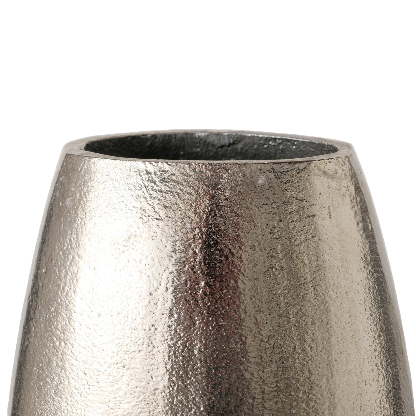 Vase Lunara Silber Aluminium Set Modern Glanzoptik