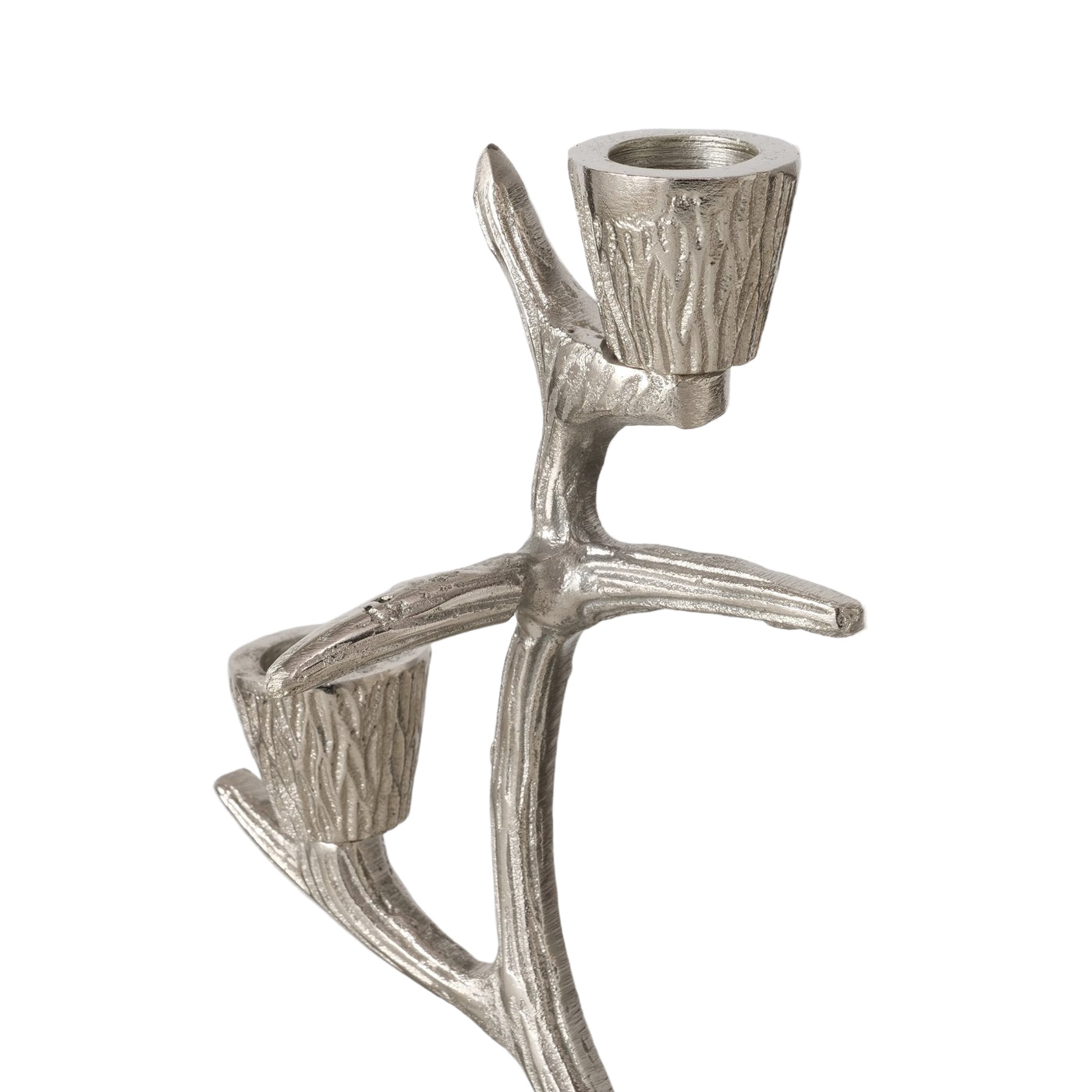 Kerzenleuchter Hirsch Theodor – Elegantes Tischaccessoire in Galvanisiertem Silber