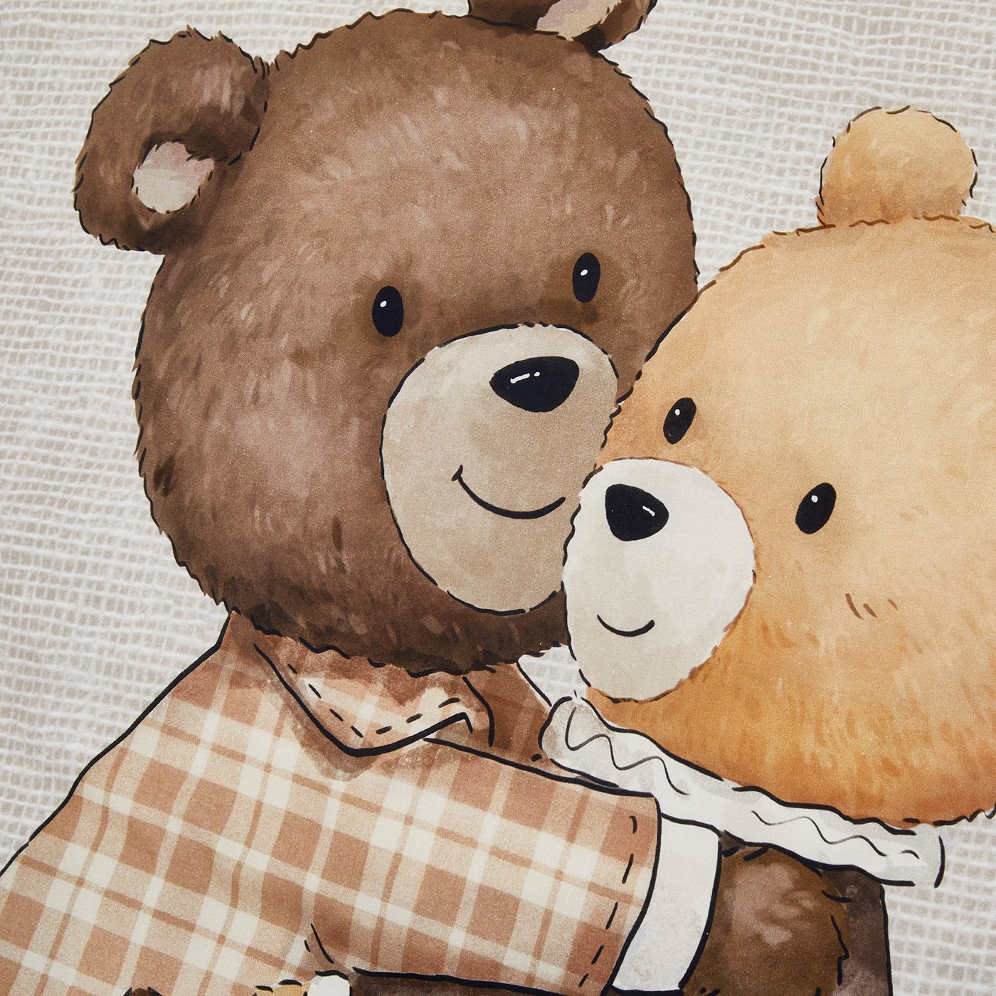 Henry Kuschelbär Wendebettwäsche 135x200 Bärendesign Beige Baumwollmix