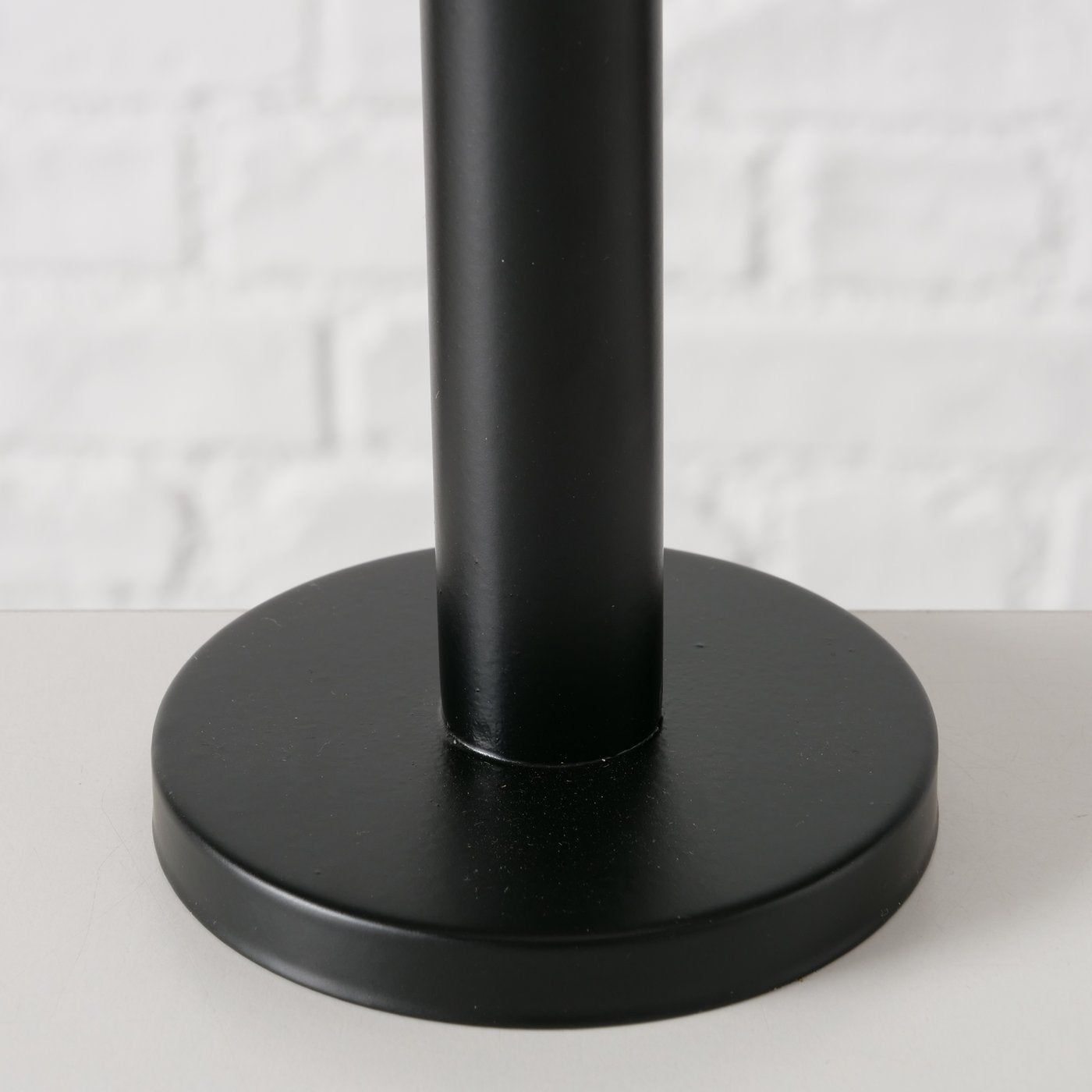 Kerzenleuchter Mats im Dreier-Set, Handgefertigt in Schwarz und Gold, 24,8 cm Höhe