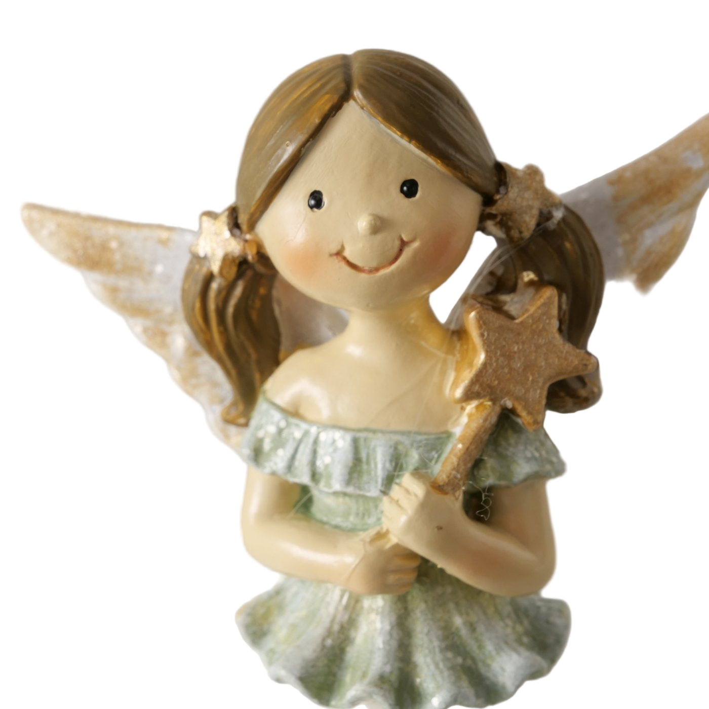 Deko Engel Kantenhocker Bettina 2er Set Handbemalt mit Federn