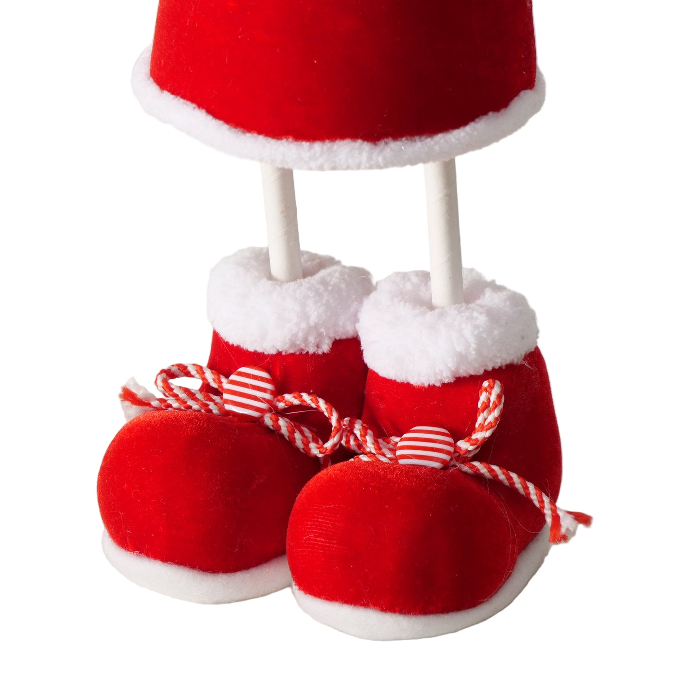 Dekoaufsteller Santino Weihnachtsfigur rot weiß gestreift 42cm