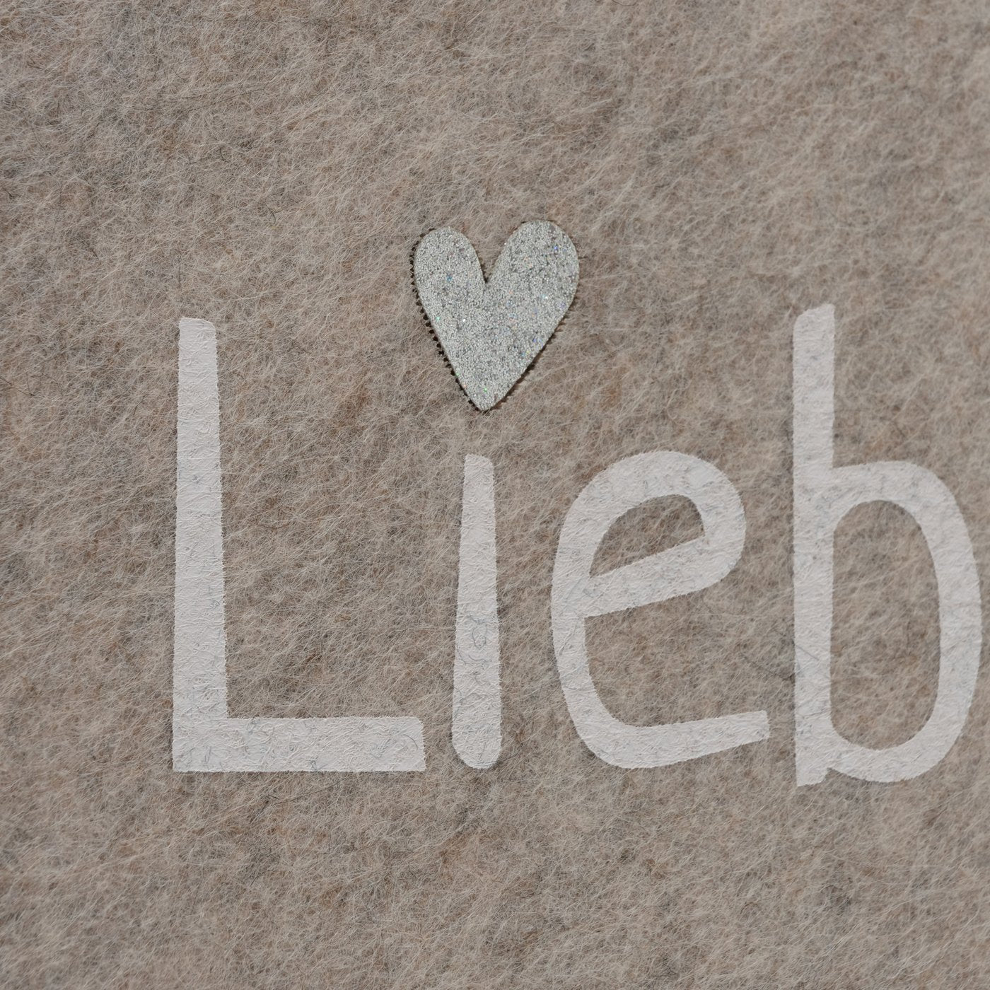 Tischset Lieblingsplatz 2er Set Filzoptik Beige Grau