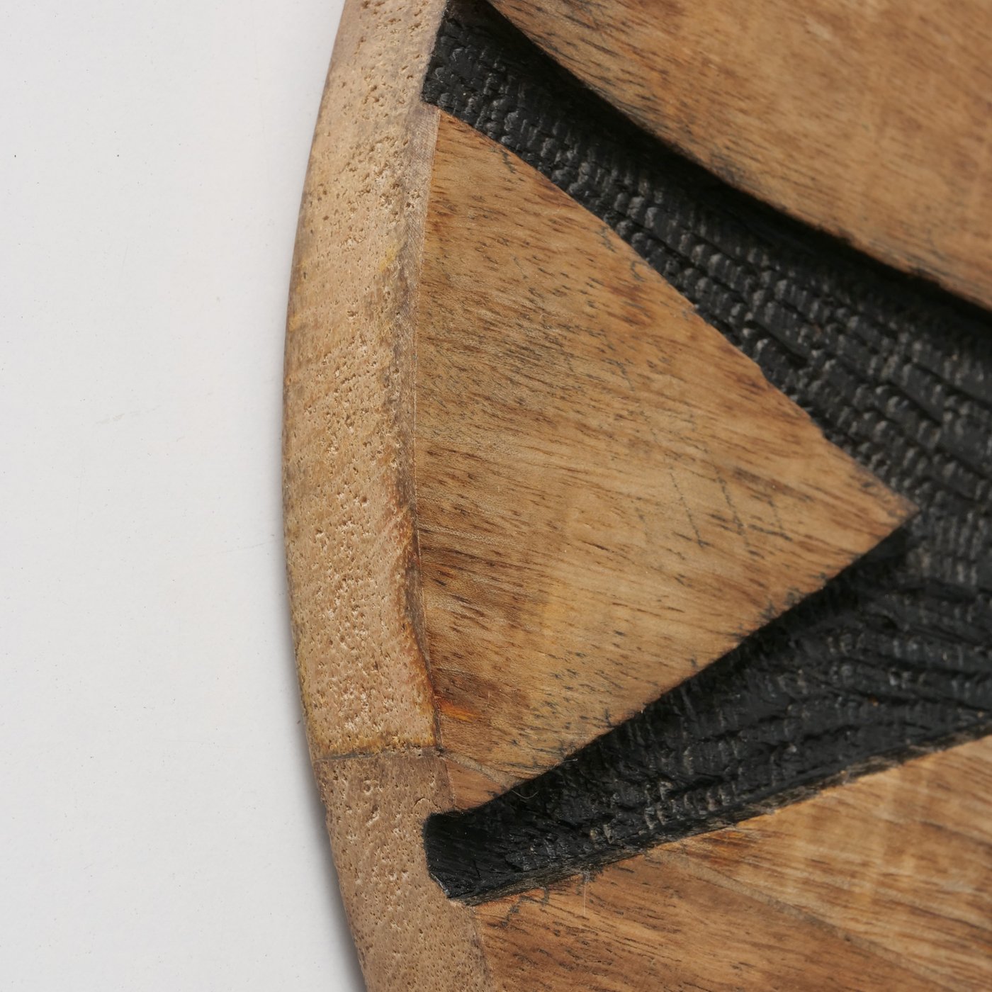 Wanddeko Holz Dalane Mangoholz Rund Geometrisches Wandobjekt Boho Ethno 3er Set
