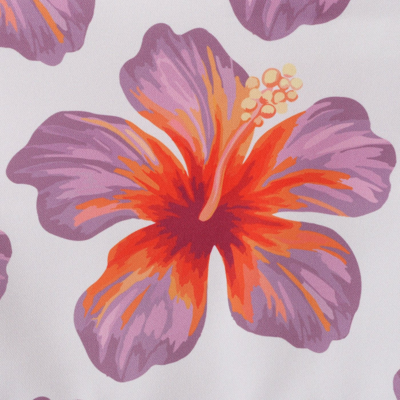 Tischläufer Hibiscus Polyester Beige Violett Floral Tischdekoration