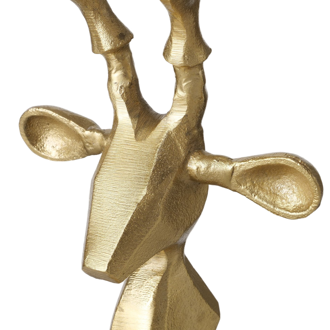 Goldene Hirschfigur Aurora Deko Skulptur aus Aluminium 34 cm