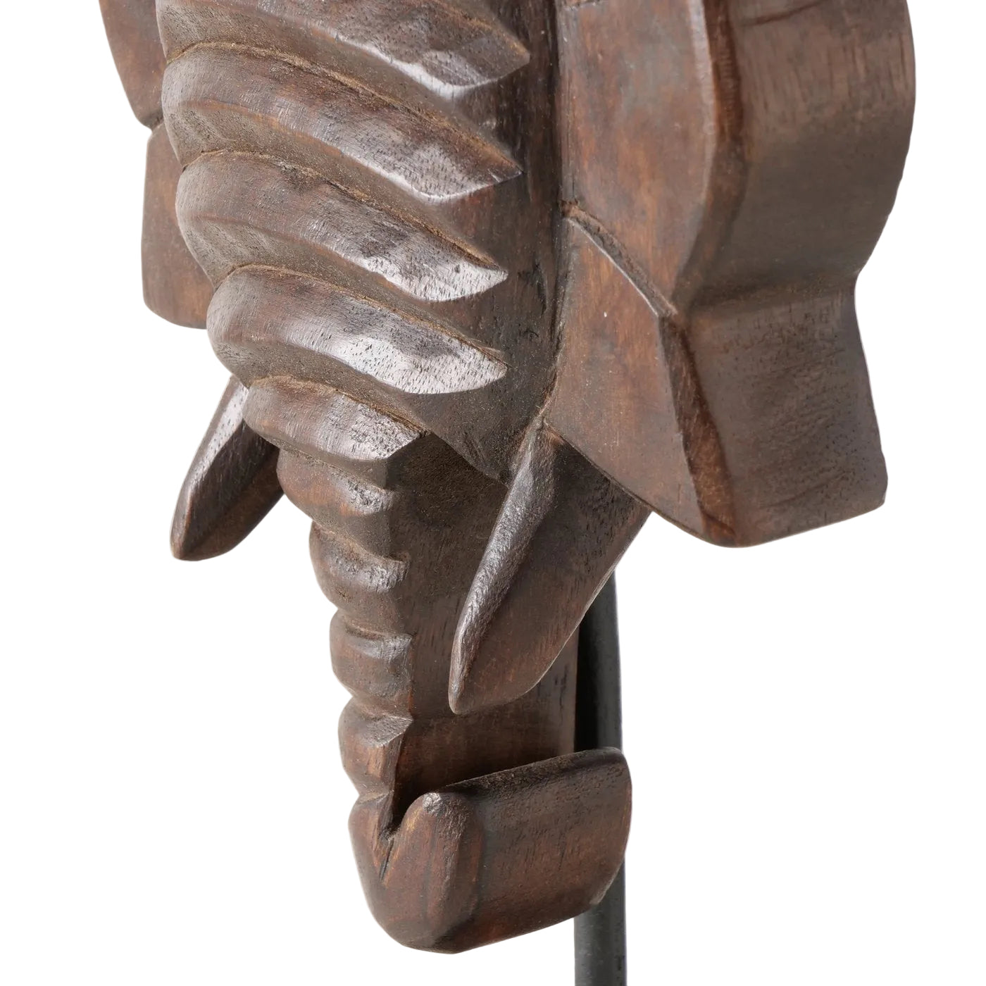 Nerava Elefantenkopf Dekofigur Mango Holz Metall Standfigur