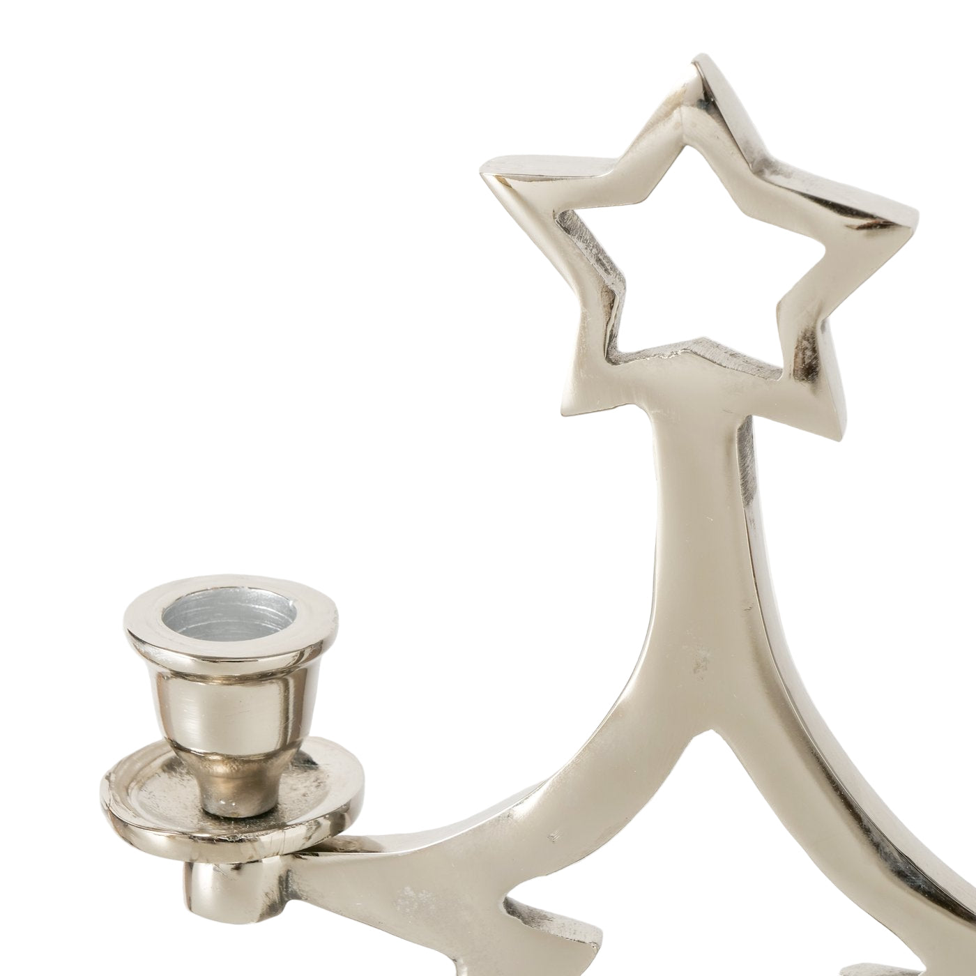 Kerzenständer SilverTree Weihnachtsleuchter Silber Metall 4-armig