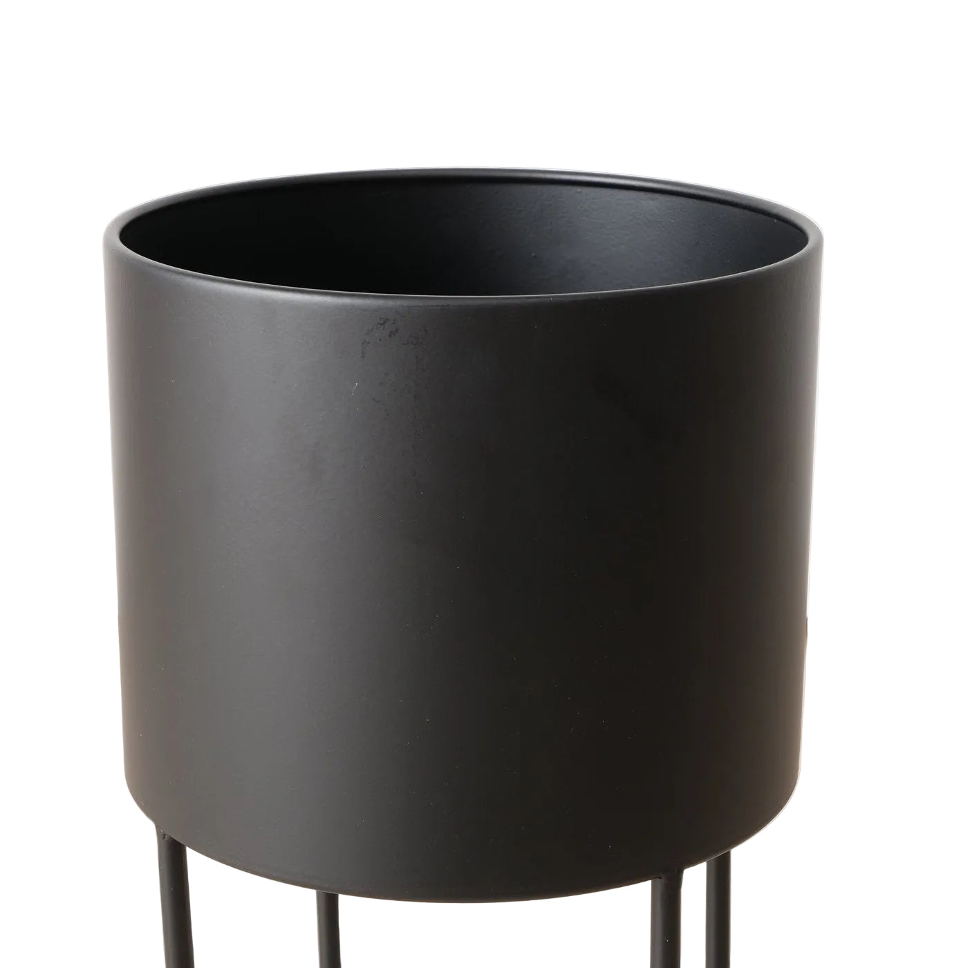 Übertopf Set Aurela schwarz aus Metall 3 teilig outdoor