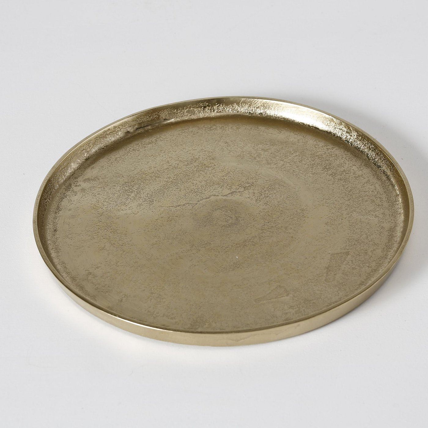 Tablett Set Neska Gold Aluminium Rund 2 teilig