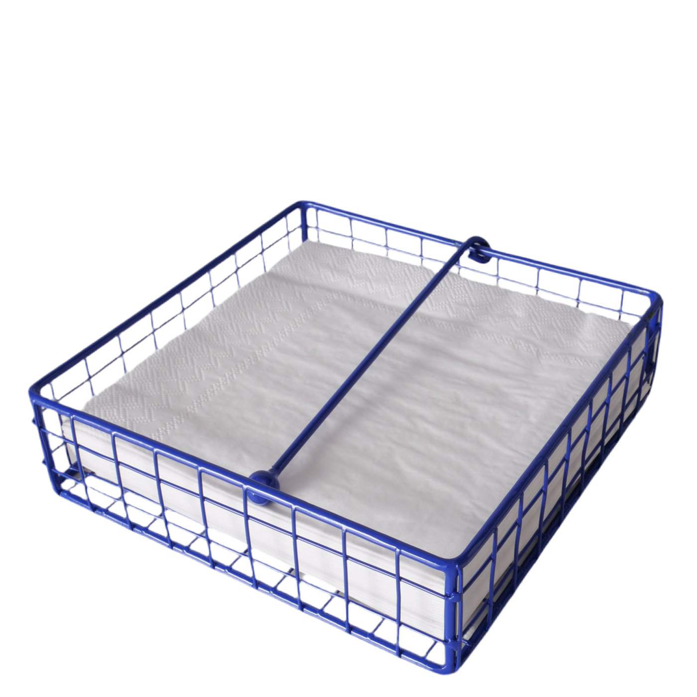 Serviettenhalter Metall blau matt modern Bamba