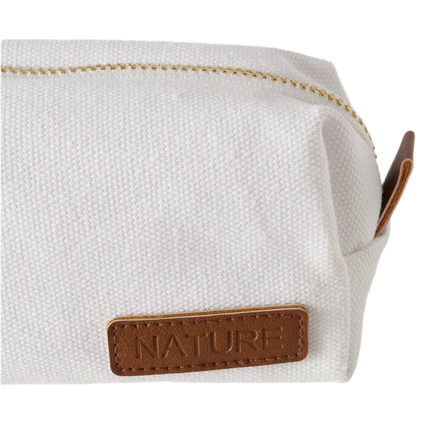 Kosmetiktasche Travel Ibiza Cremeweiß Braun