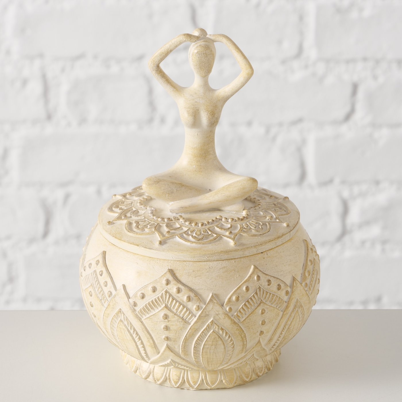 2er-Set Meditationsdosen Schmuckdose - Handgefertigte Yoga Figuren