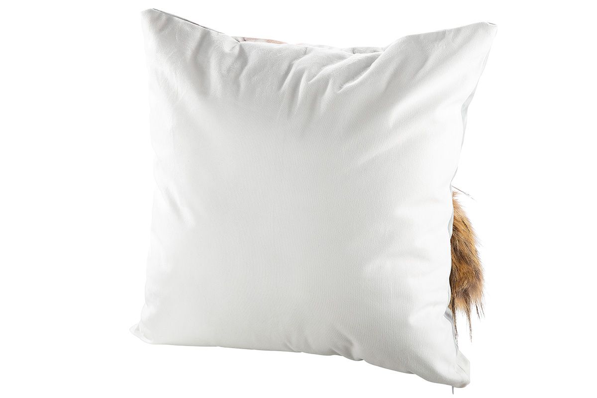 Eichhörnchen Kissen 3er Set, Quadratisch, 45x45 cm, Braun und Creme