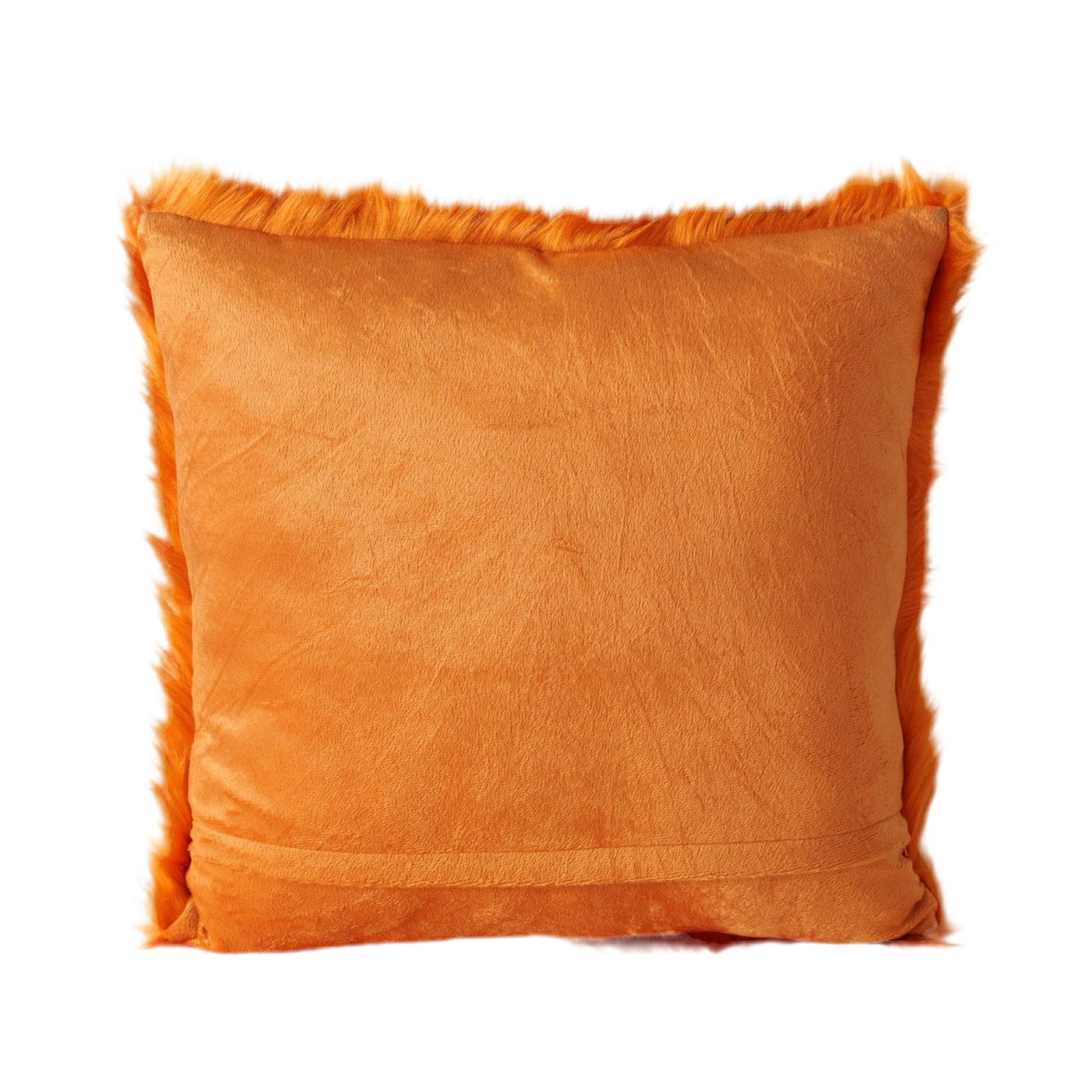Fellkissen Orange Skoldi Kunstfell Sofakissen 45x45 cm