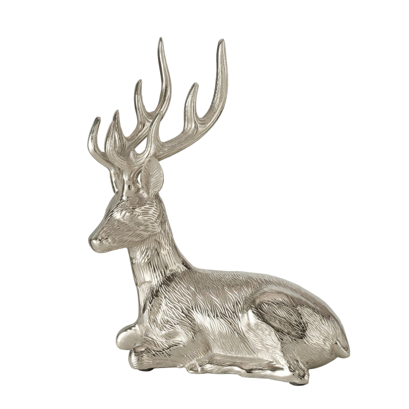 Jokko Hirschfiguren 2er Set Silber Weihnachtsdeko