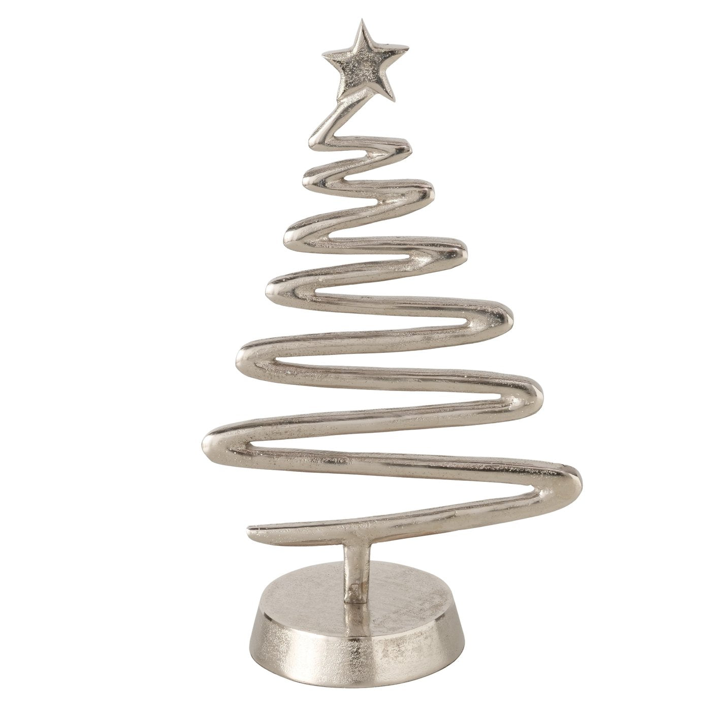 Dekoaufsteller Silverpine Weihnachtsbaum Metall Silber Modern Höhe 40c