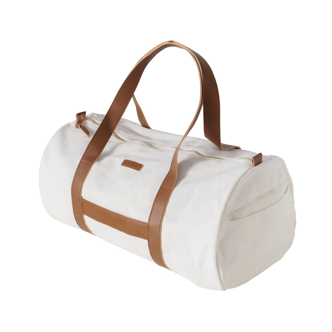 Reisetasche Malta Travel Cremeweiß Braun 50cm