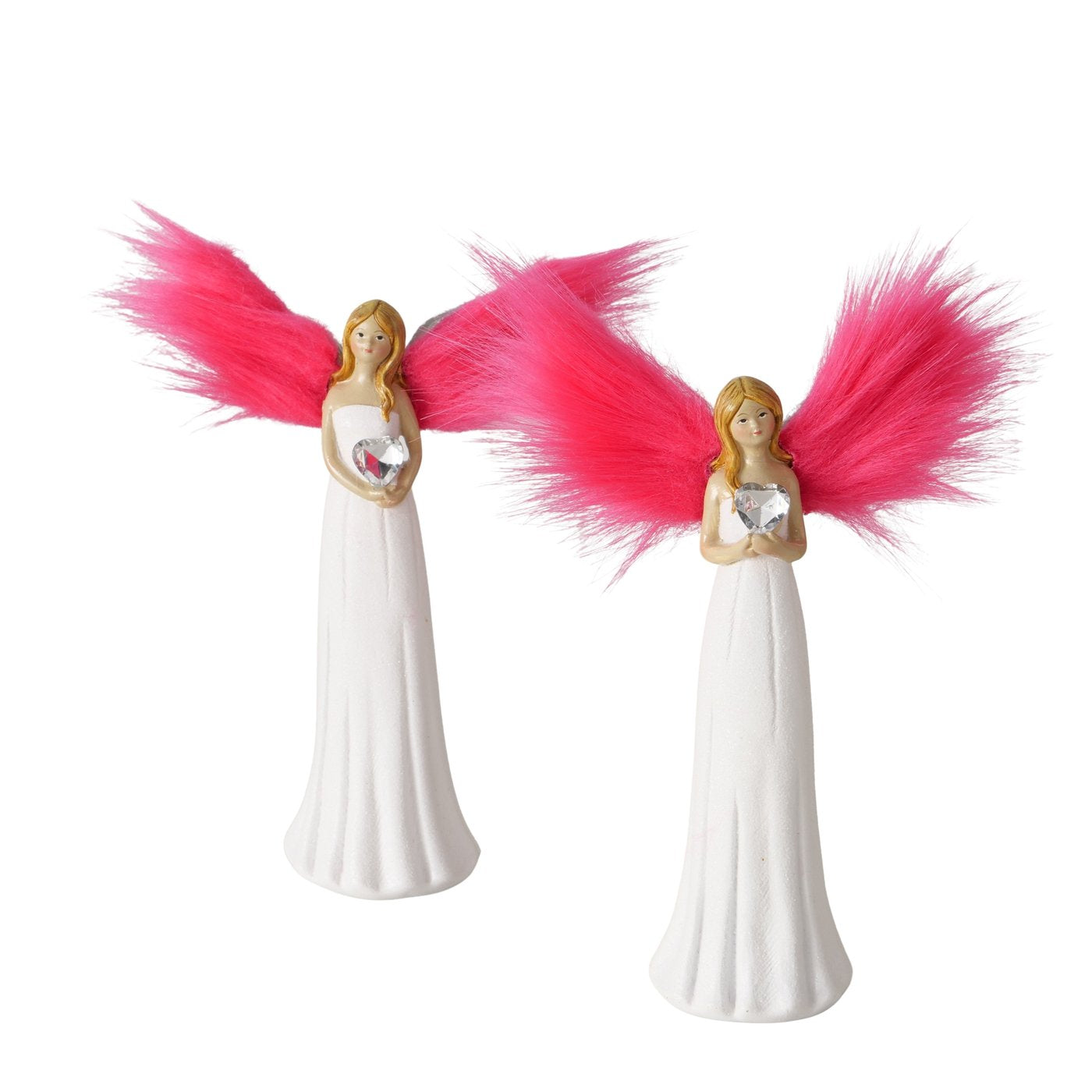 Engel Livia Glanzzauber 2er Set Pink Weiß 20 cm