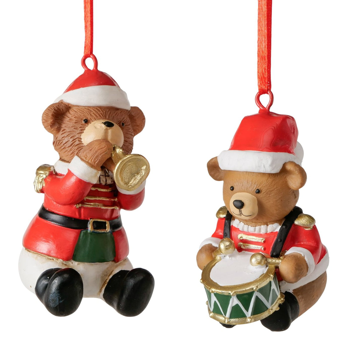 Weihnachtsanhänger Erwin Bären rot 7 cm 2er Set