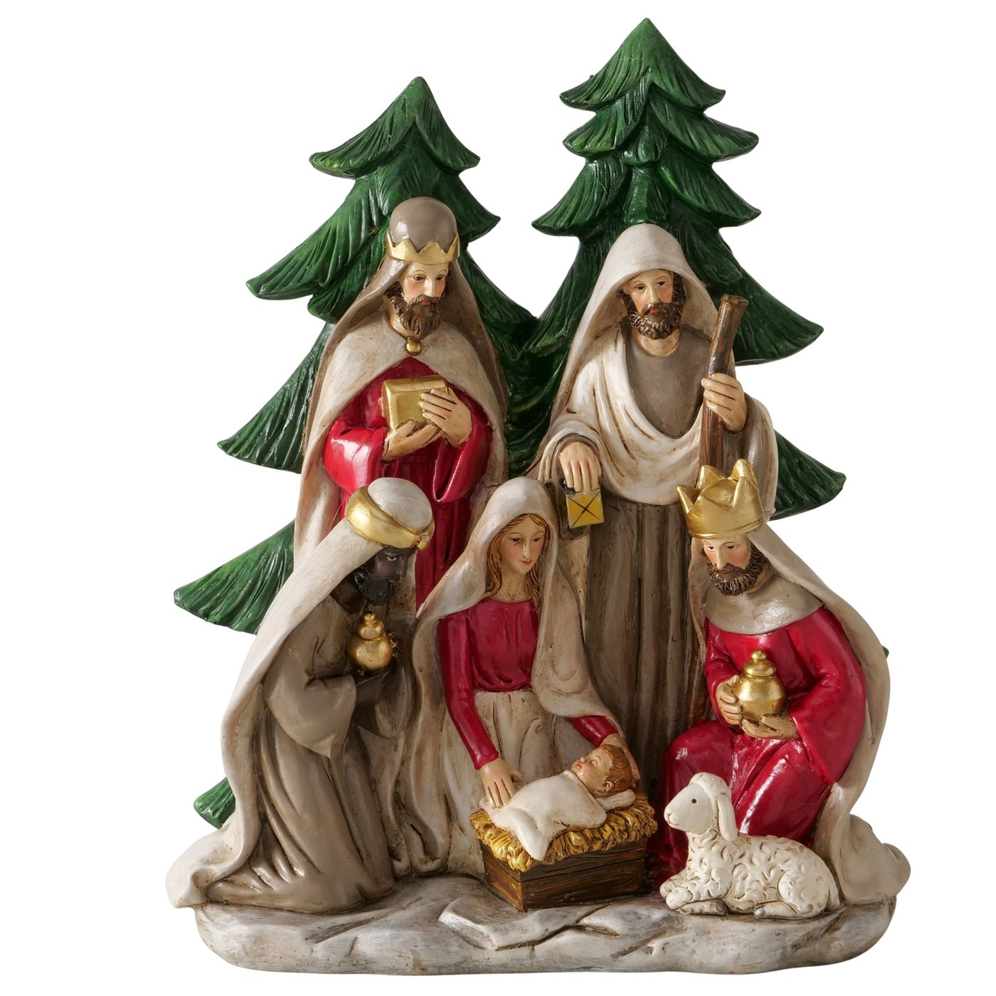 Krippe Bethanio Weihnachtsdeko Handbemalt Kunstharz Figur