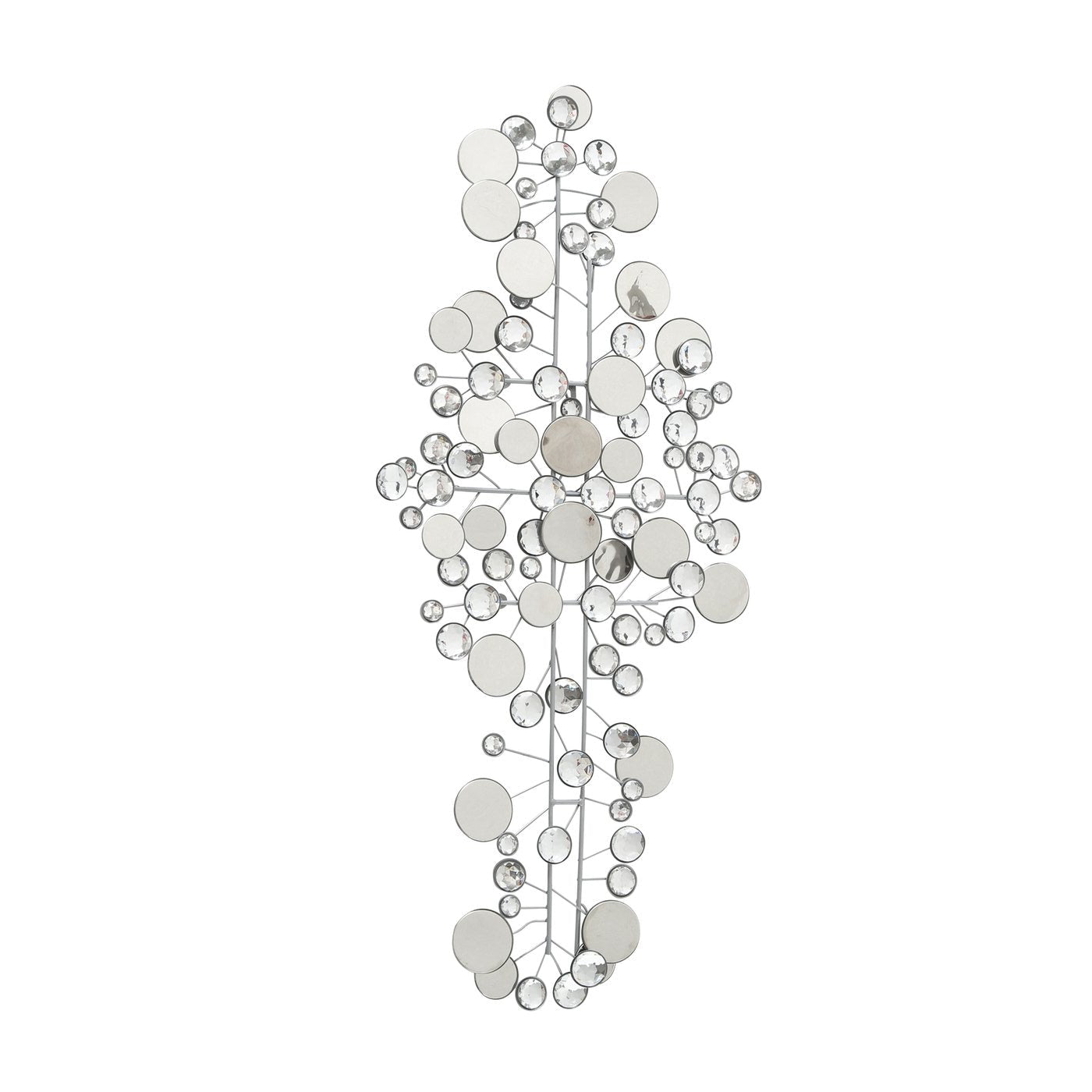 Wandobjekt Silvaris Circle silber abstrakt handgefertigt