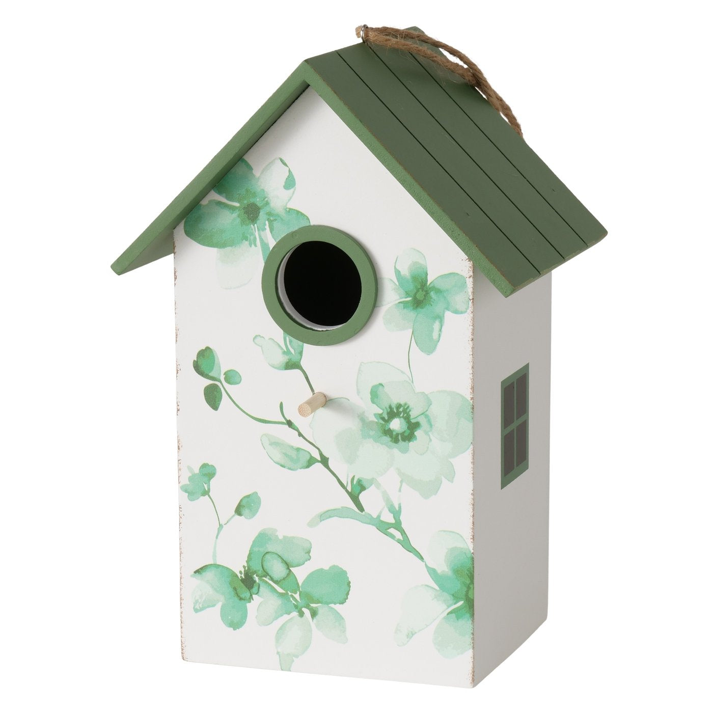 Vogelhaus Holz Kate Bambus Grün Floral Garten Vogelhaus zum Aufhängen