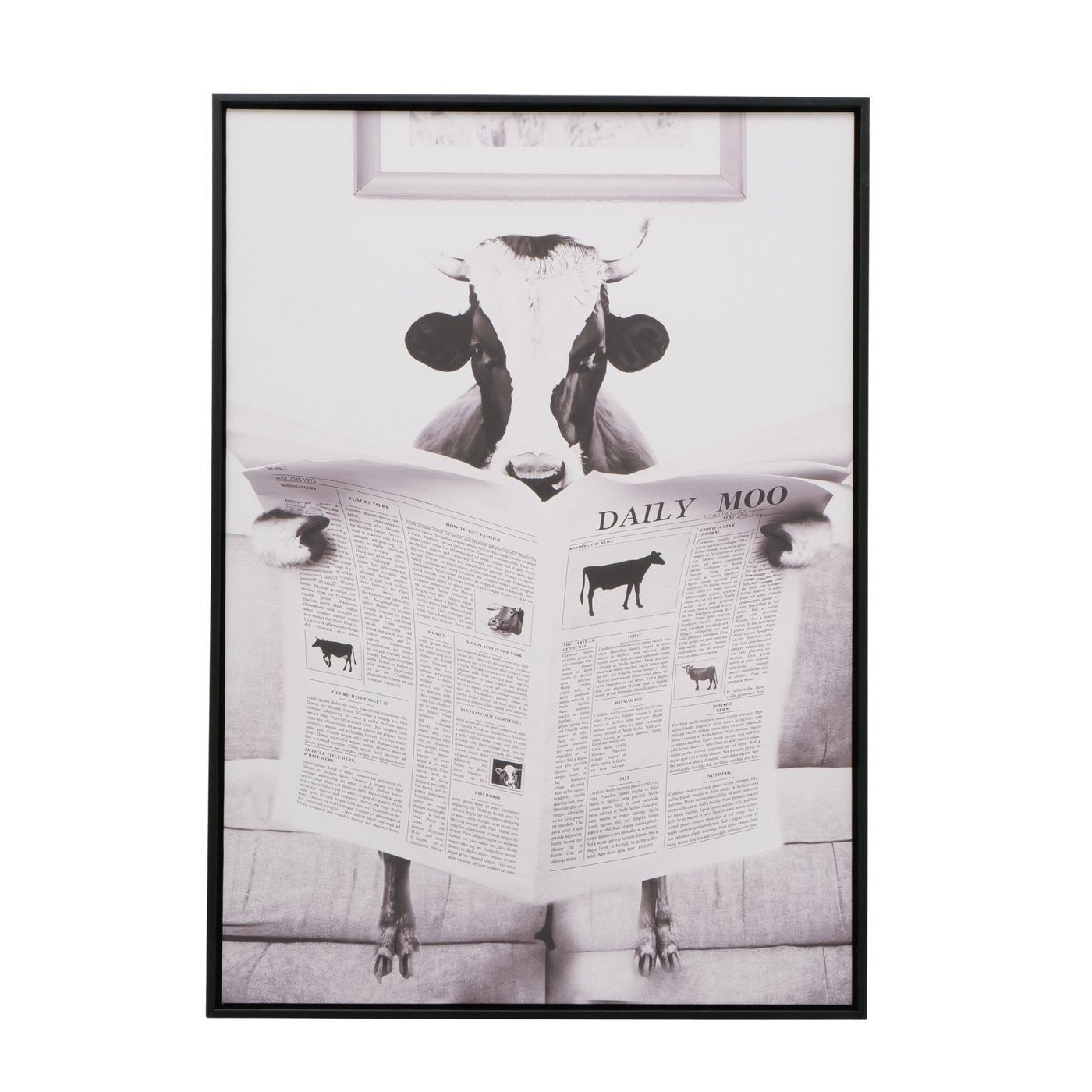 Leinwandbild Kuh Daily Moo 70x50 cm Kunstdruck mit Rahmen
